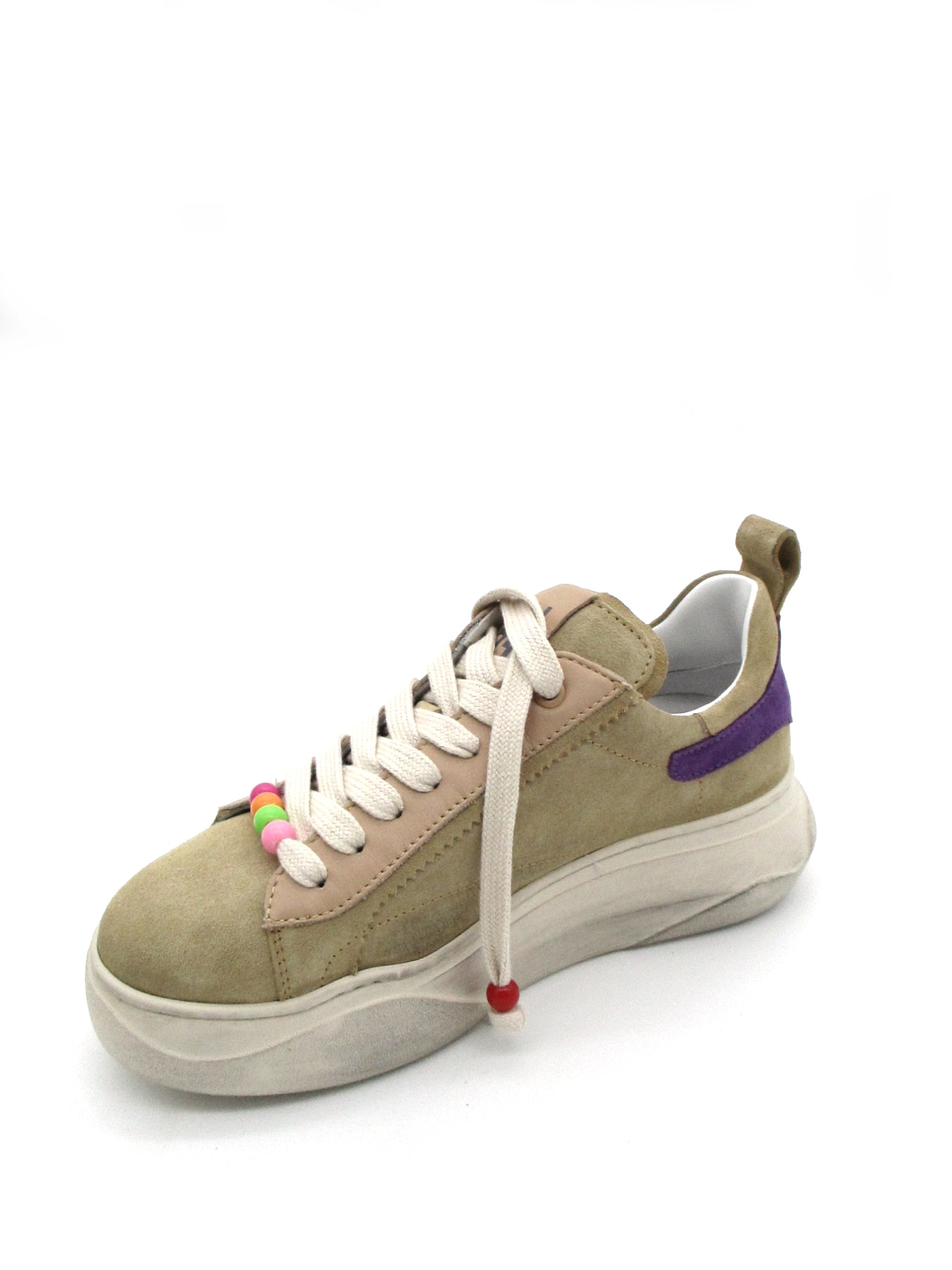 Sneaker pelle donna GIO+ Combi Vintage Arancio - GIADA 62S -