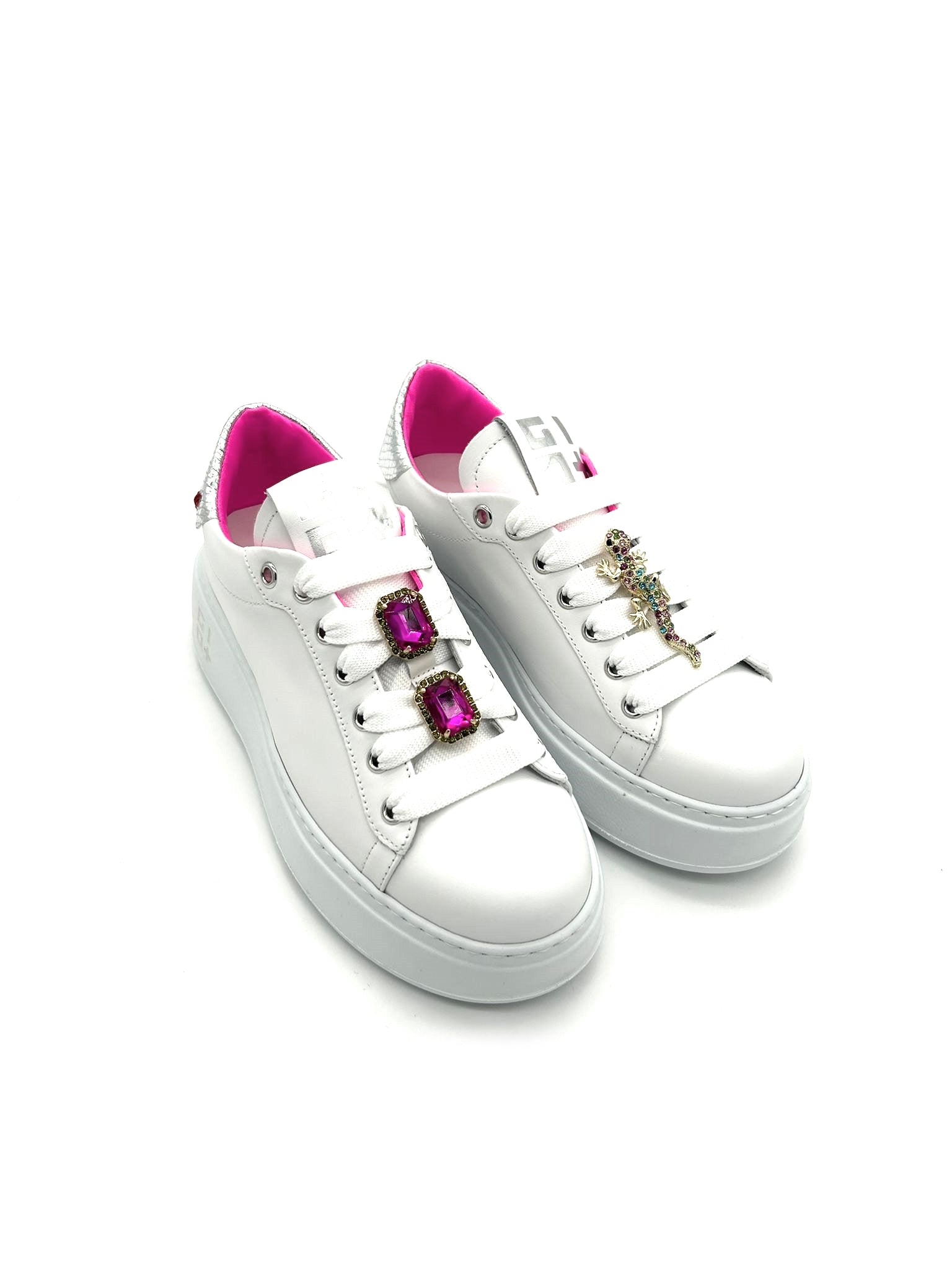 Sneaker pelle donna GIO+ Combi White Geco - PIA 180A -