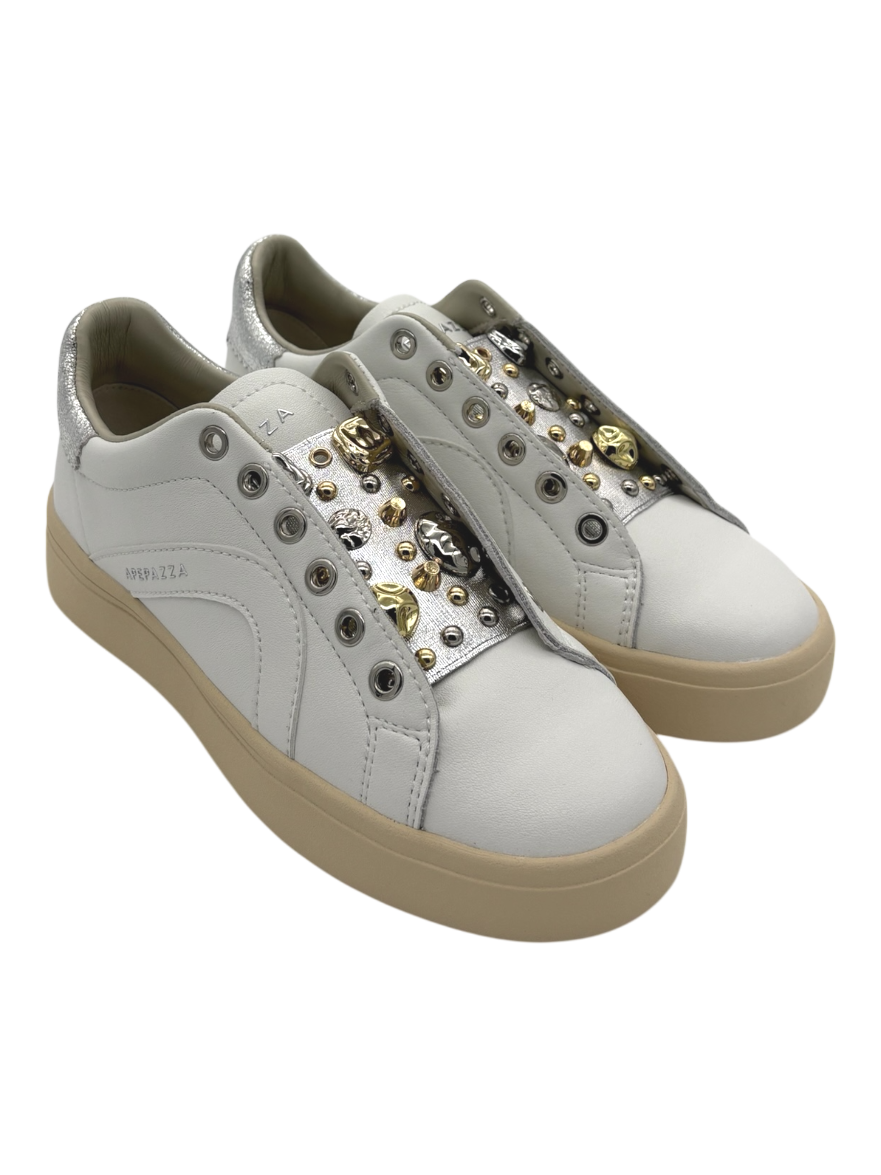 Sneakers donna Apepazza White Silver -Iris 01-