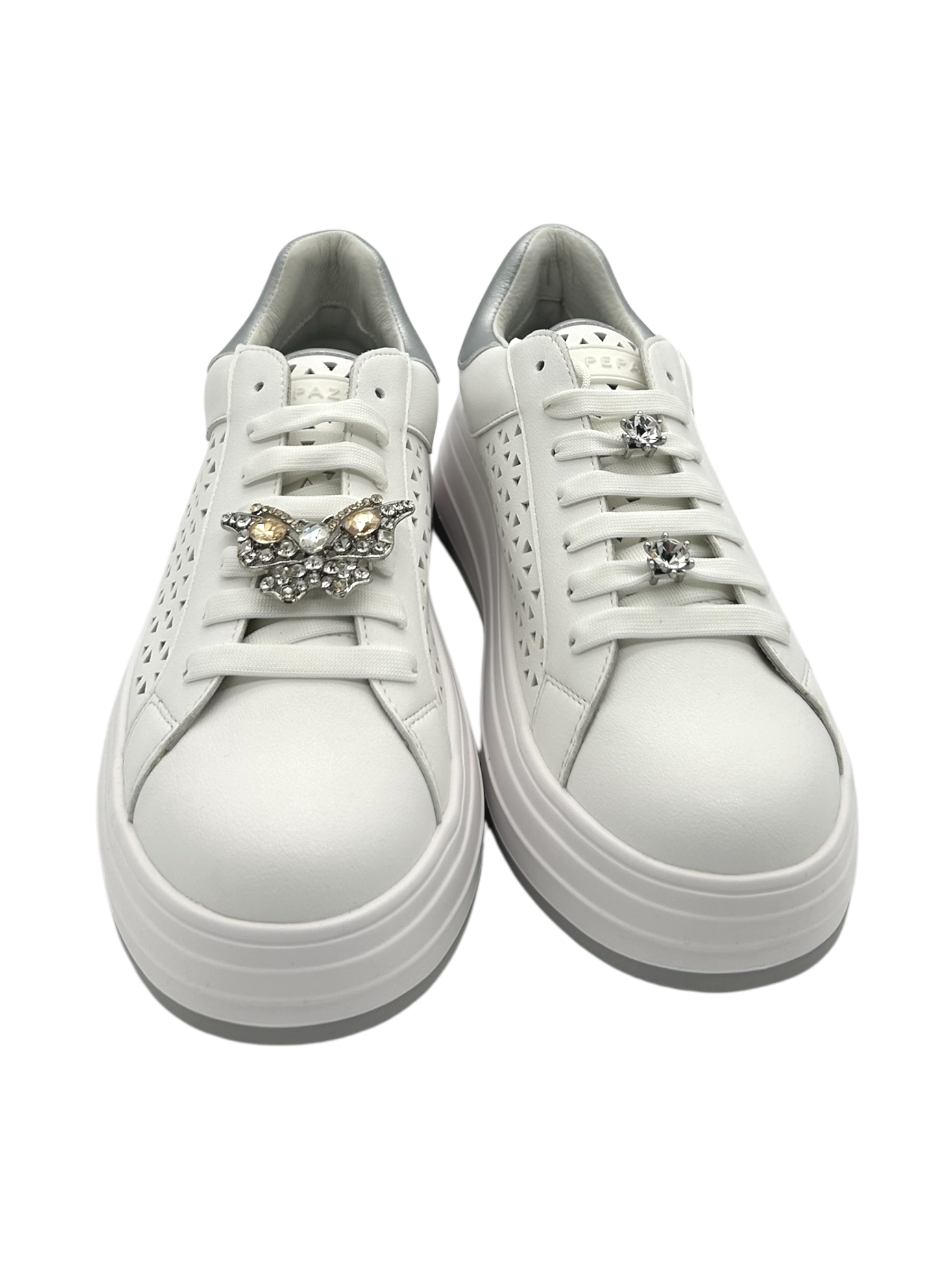 Sneakers donna Apepazza White Silver -Lara-