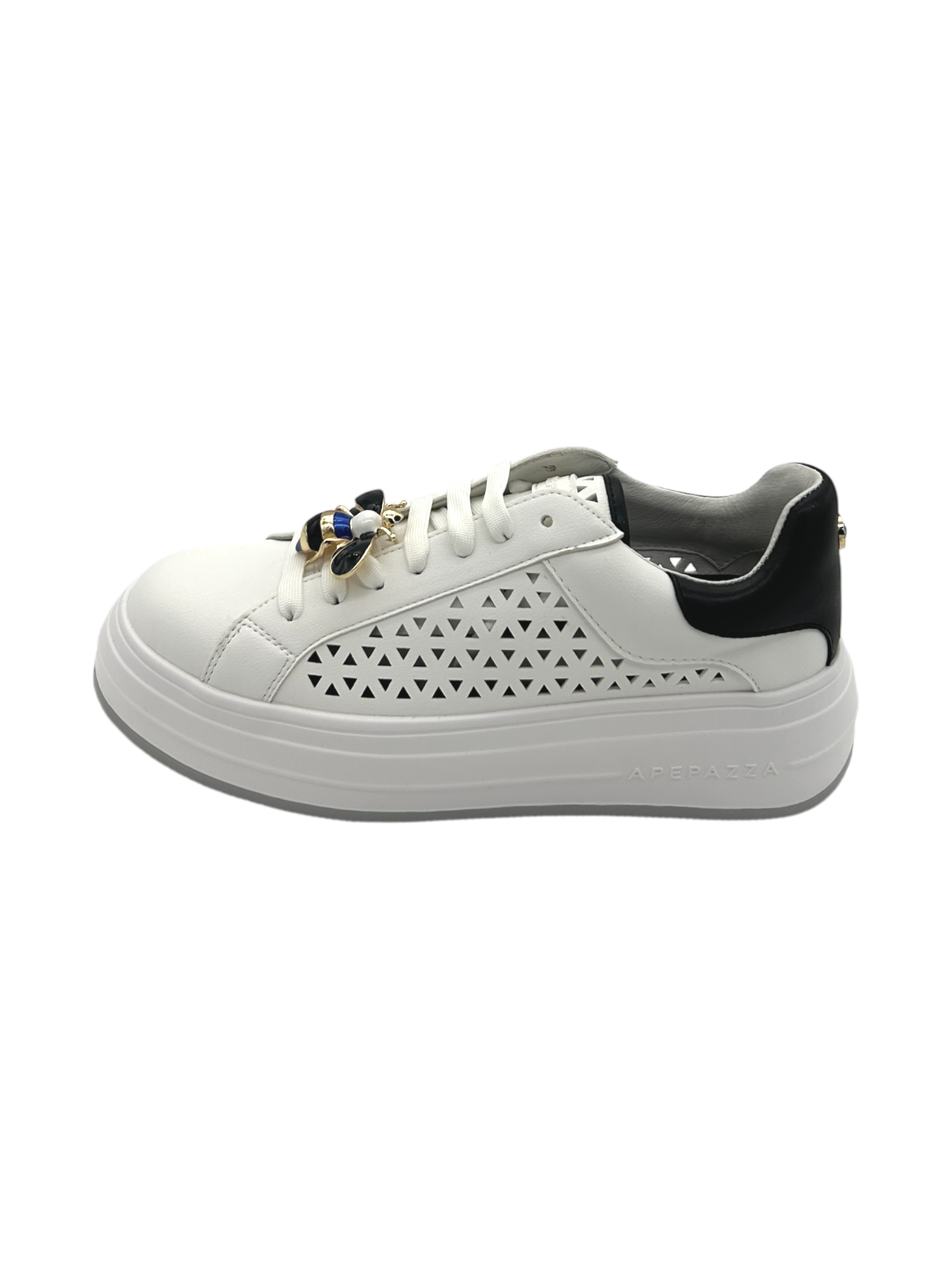 Sneakers donna Apepazza White Black -Lara-