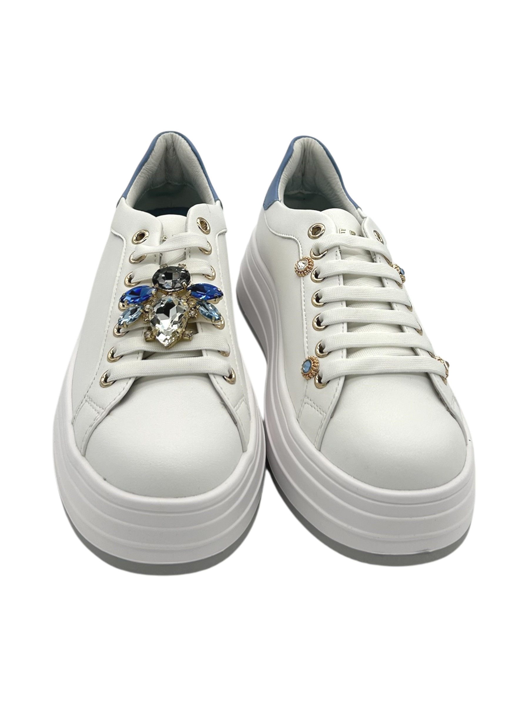 Sneakers donna Apepazza White Light Blue -Lea-
