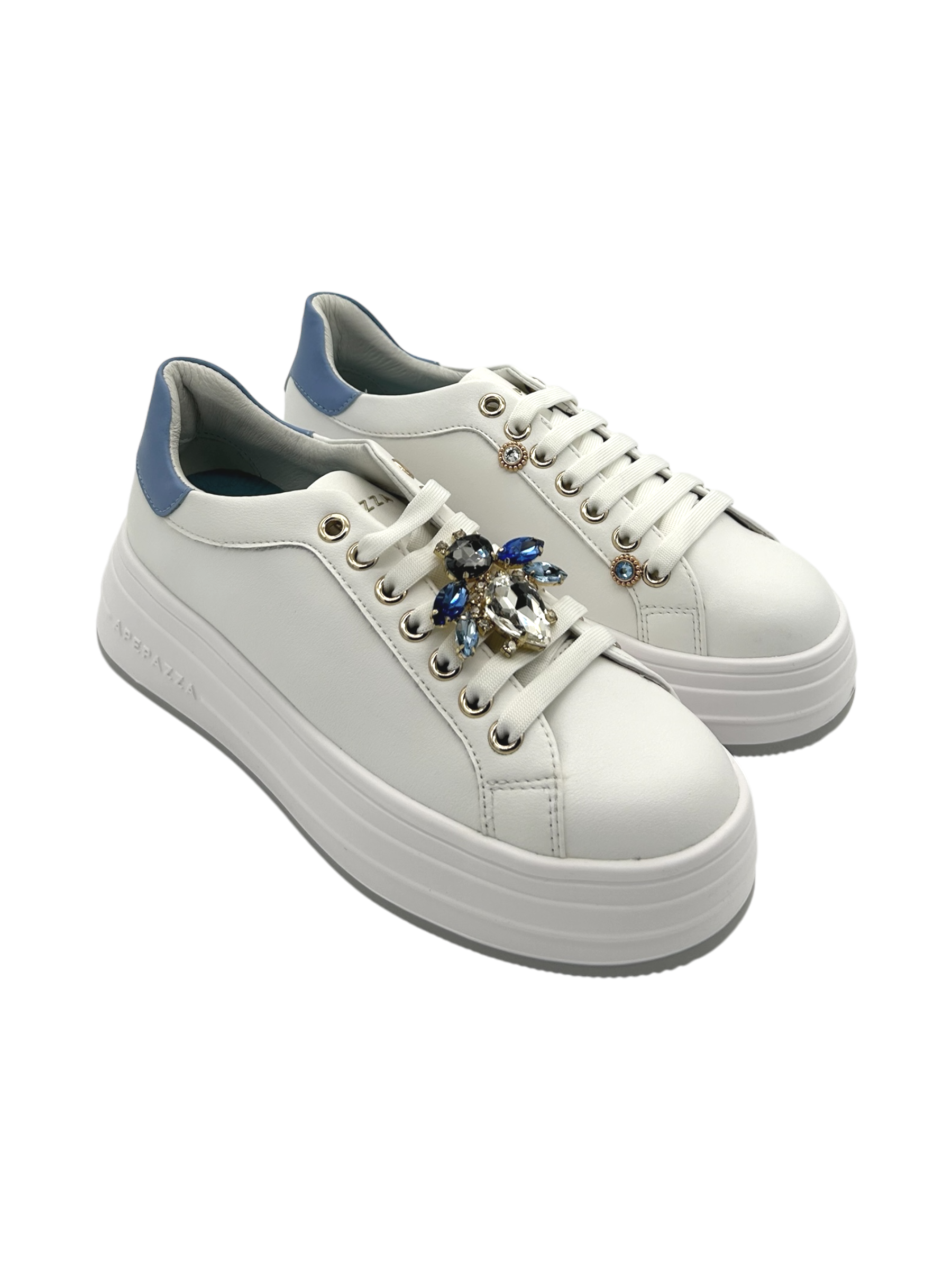 Sneakers donna Apepazza White Light Blue -Lea-