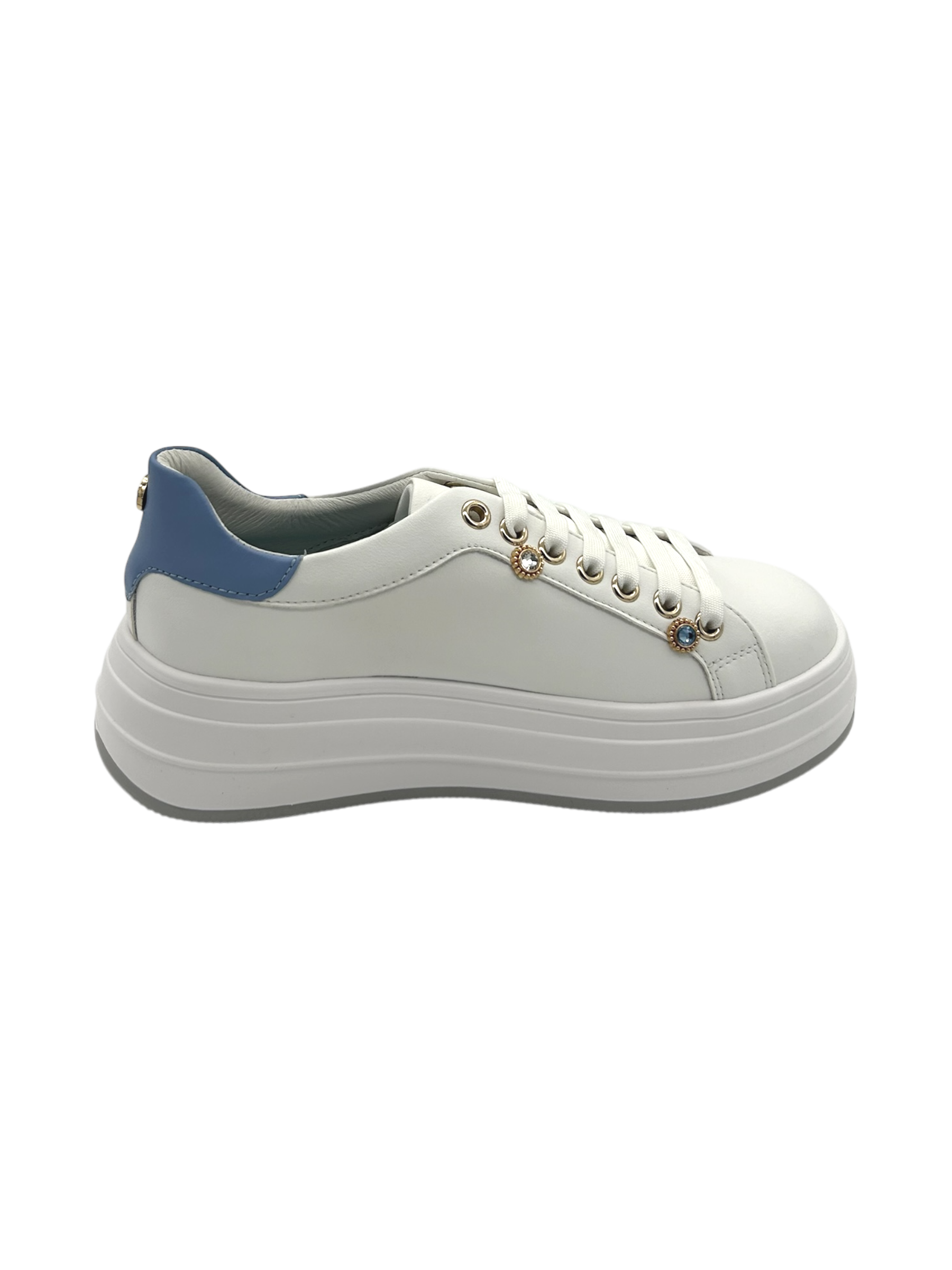 Sneakers donna Apepazza White Light Blue -Lea-