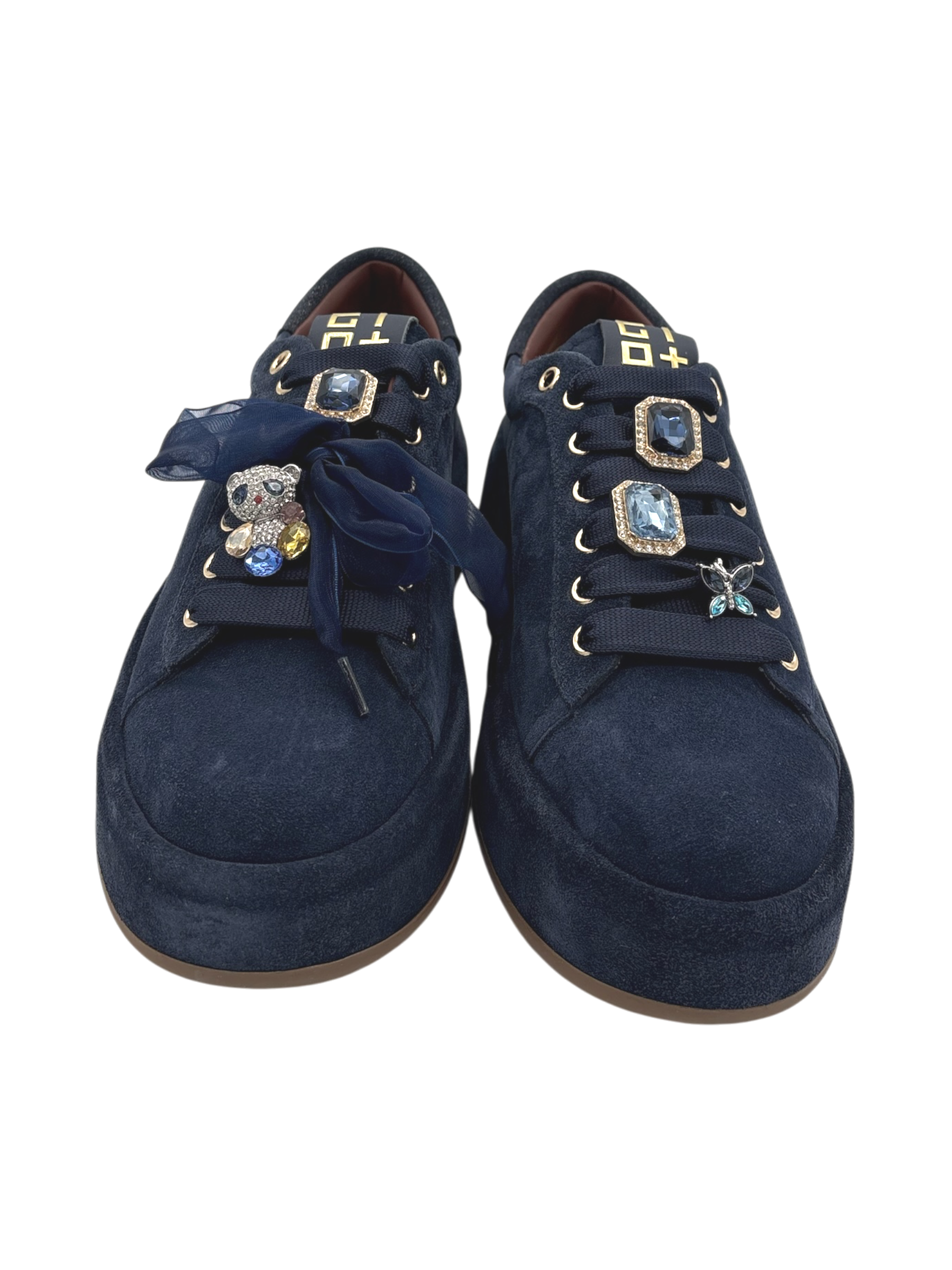 Sneakers Camoscio Donna GIO+ Combi Denim - Oliva 148