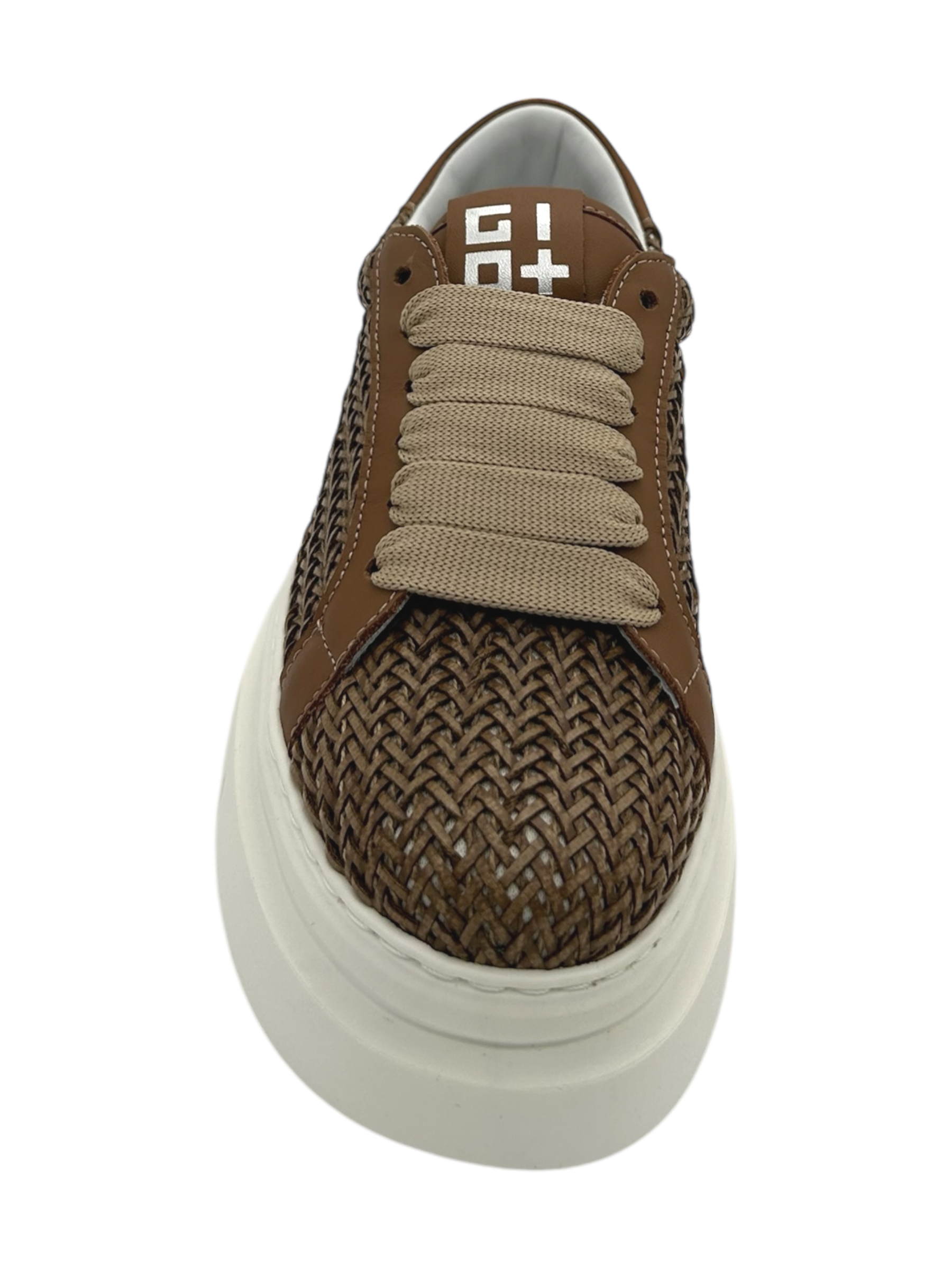 Sneakers pelle donna GIO+ Combi Tortora intreccio - Aria 50 B -