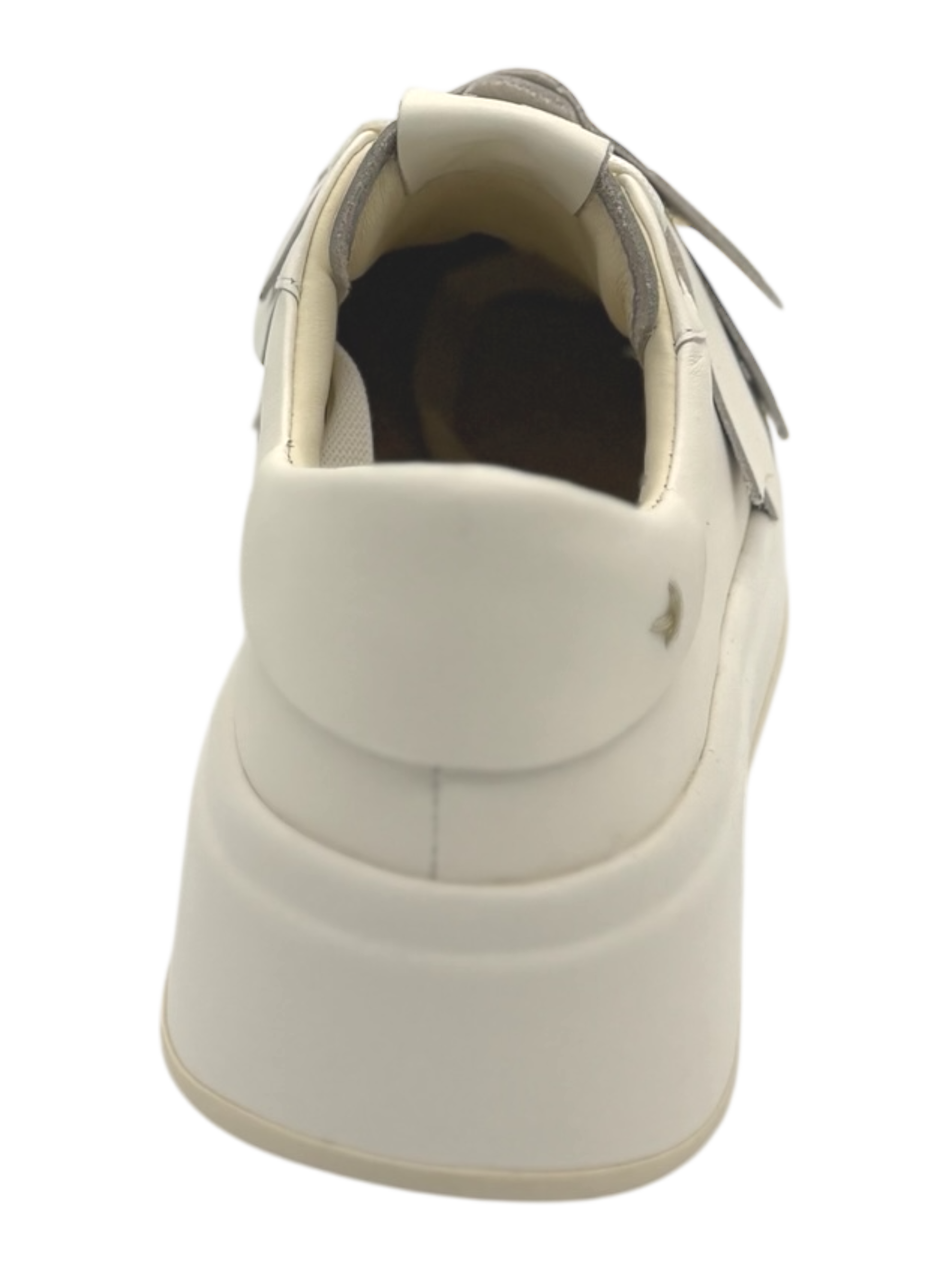 Sneakers pelle donna GIO+ Combi flowers latte -Oliva 00A -