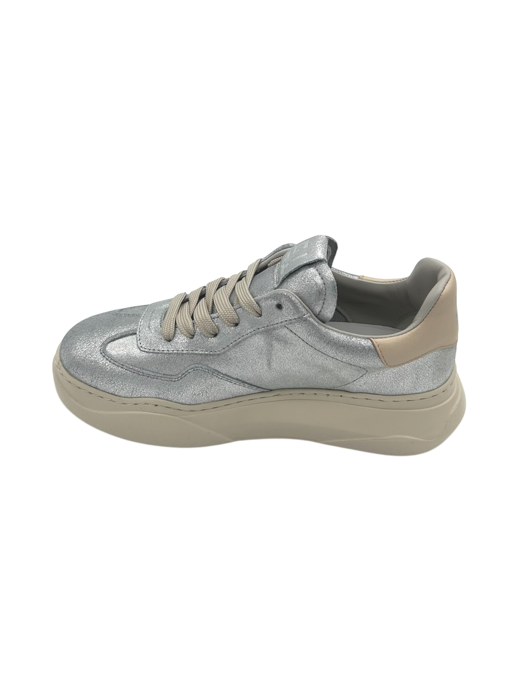 Sneakers pelle donna GIO+ Polvere Silver - Giada 203 -