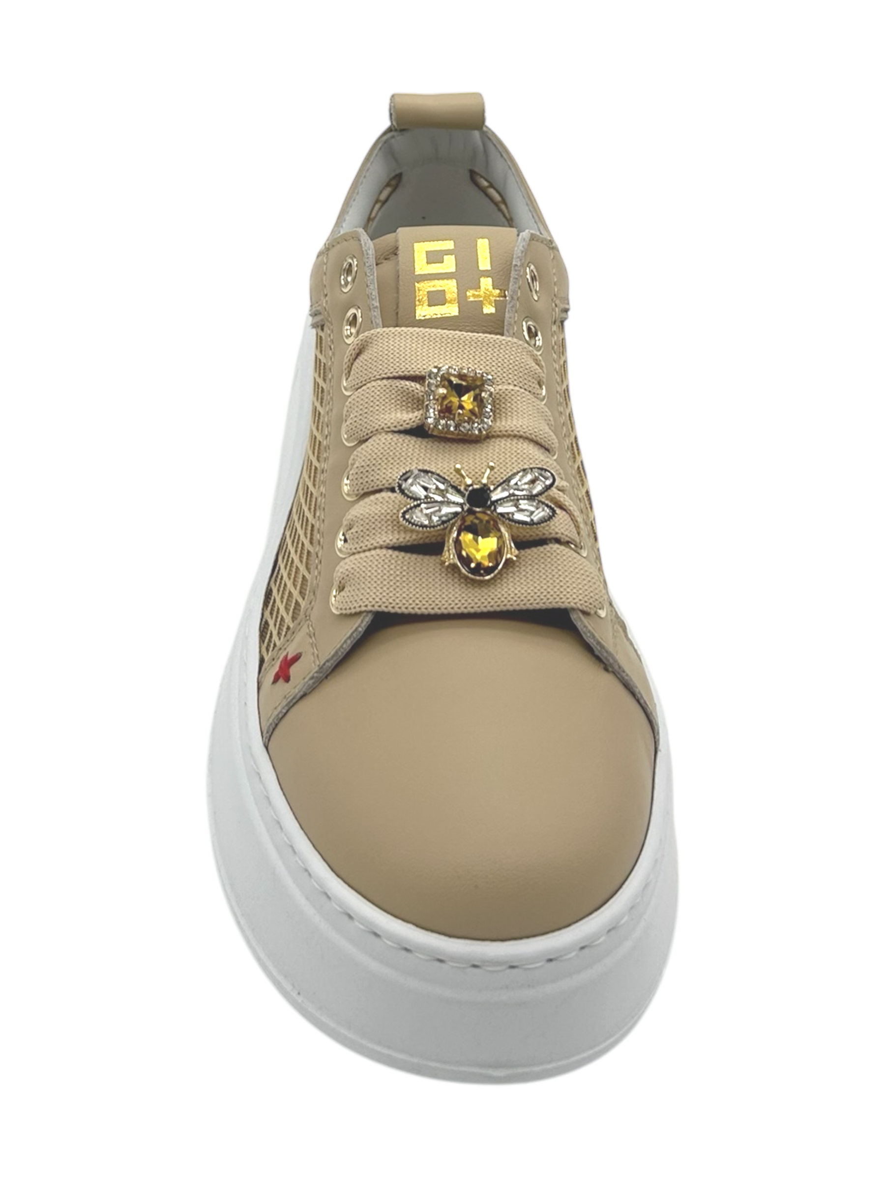 Sneakers pelle donna GIO+ Combi Cappuccino - PIA342 A -