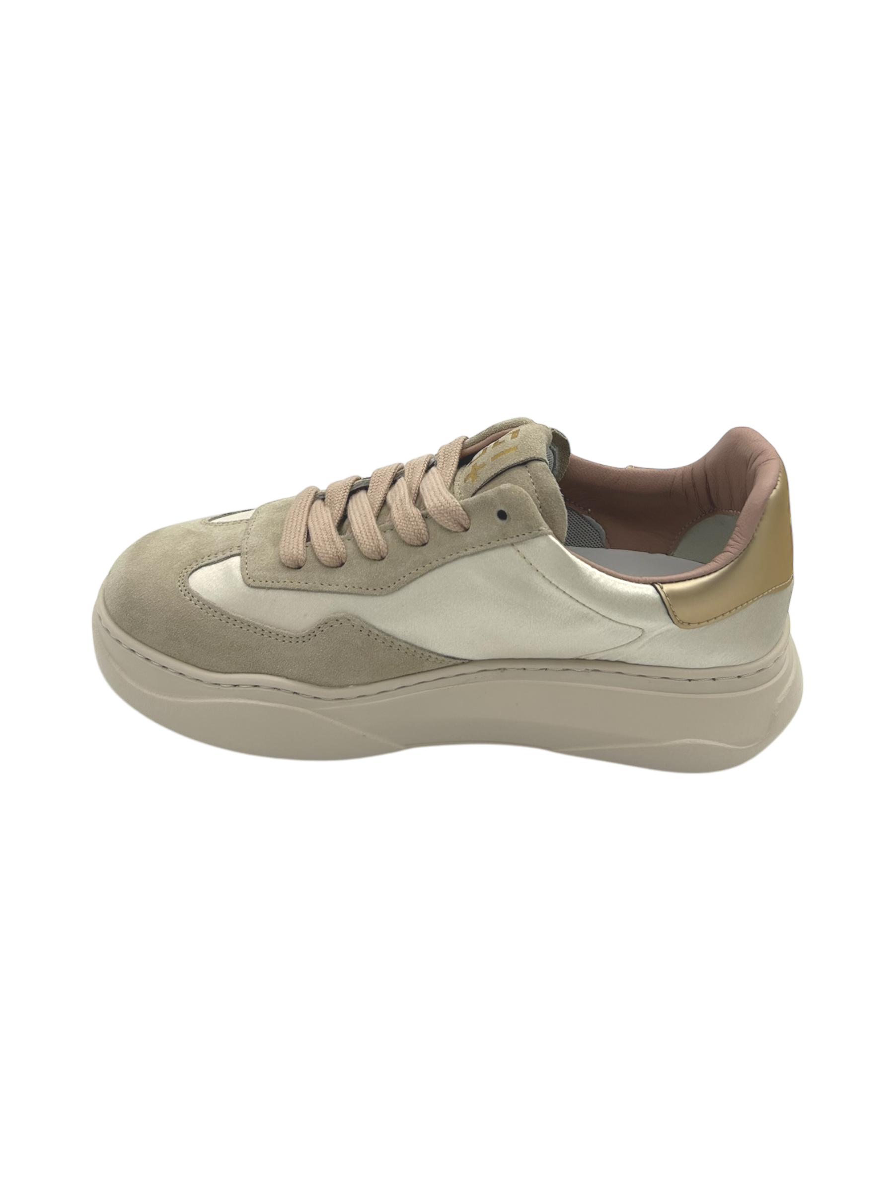Sneakers pelle donna GIO+ Combi Champagne - Giada 208 -