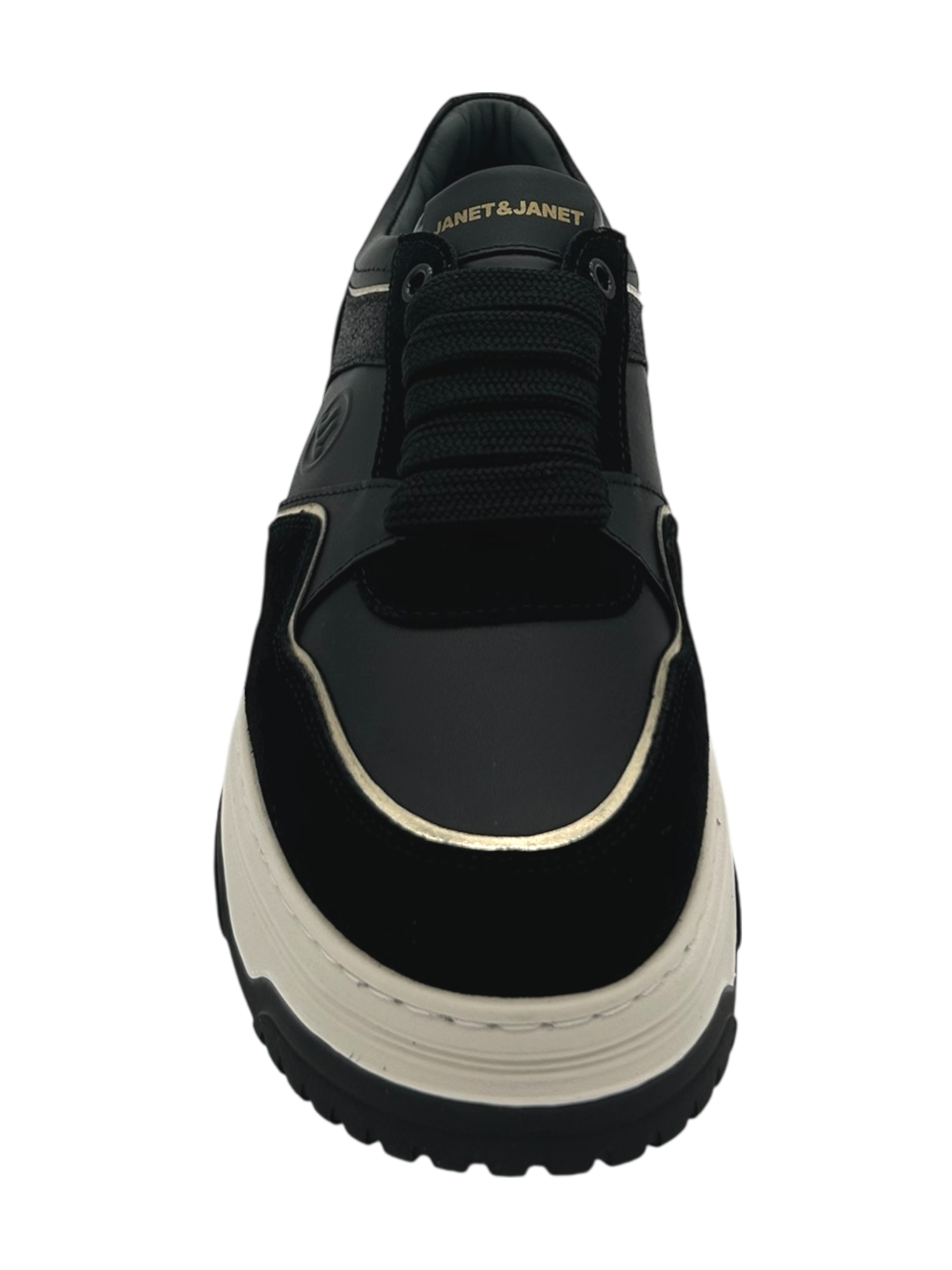 Sneakers pelle donna Janet & Janet Black -J423-