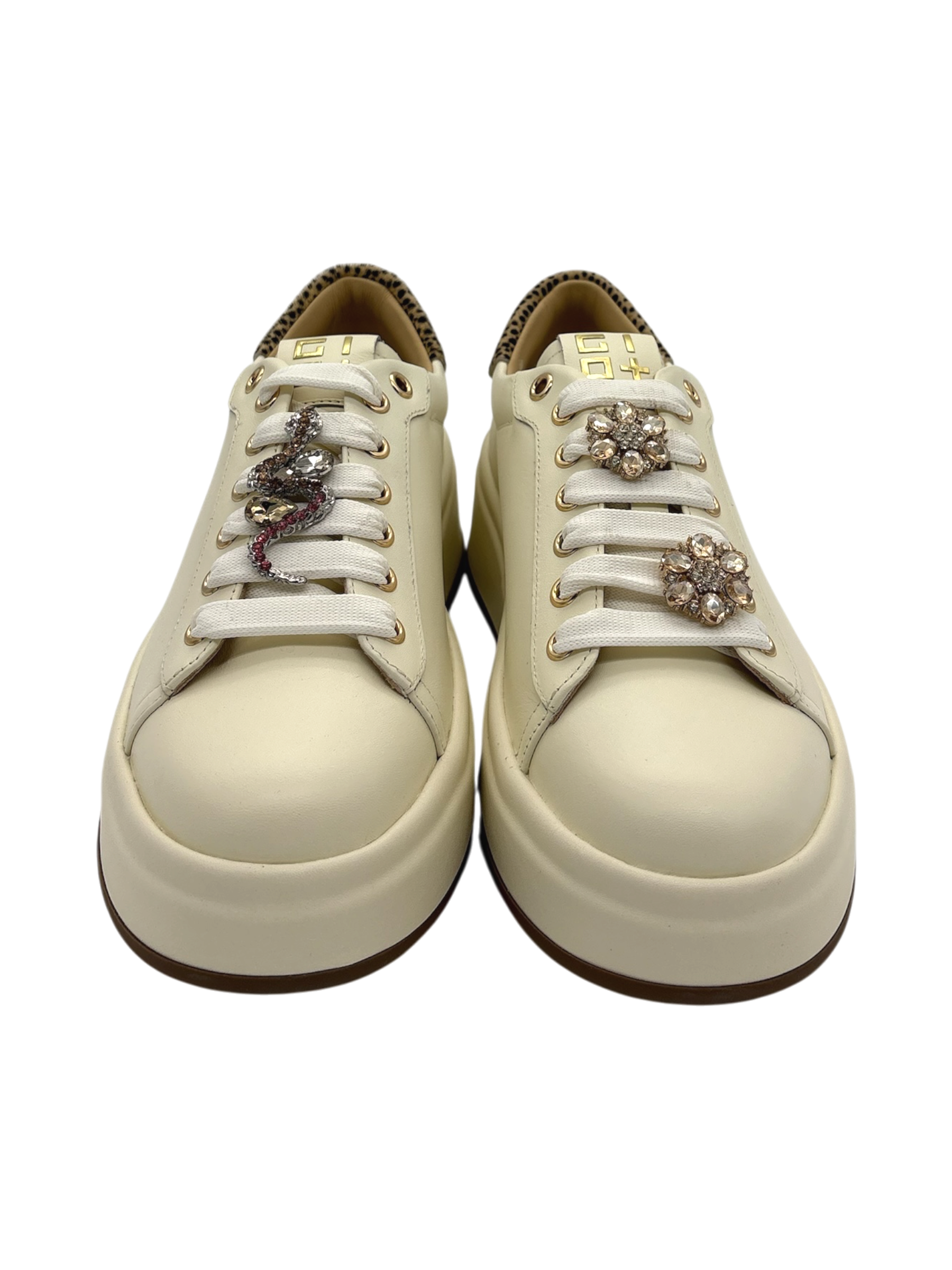Sneakers Pelle Donna GIO+ Combi Milk - Oliva 146