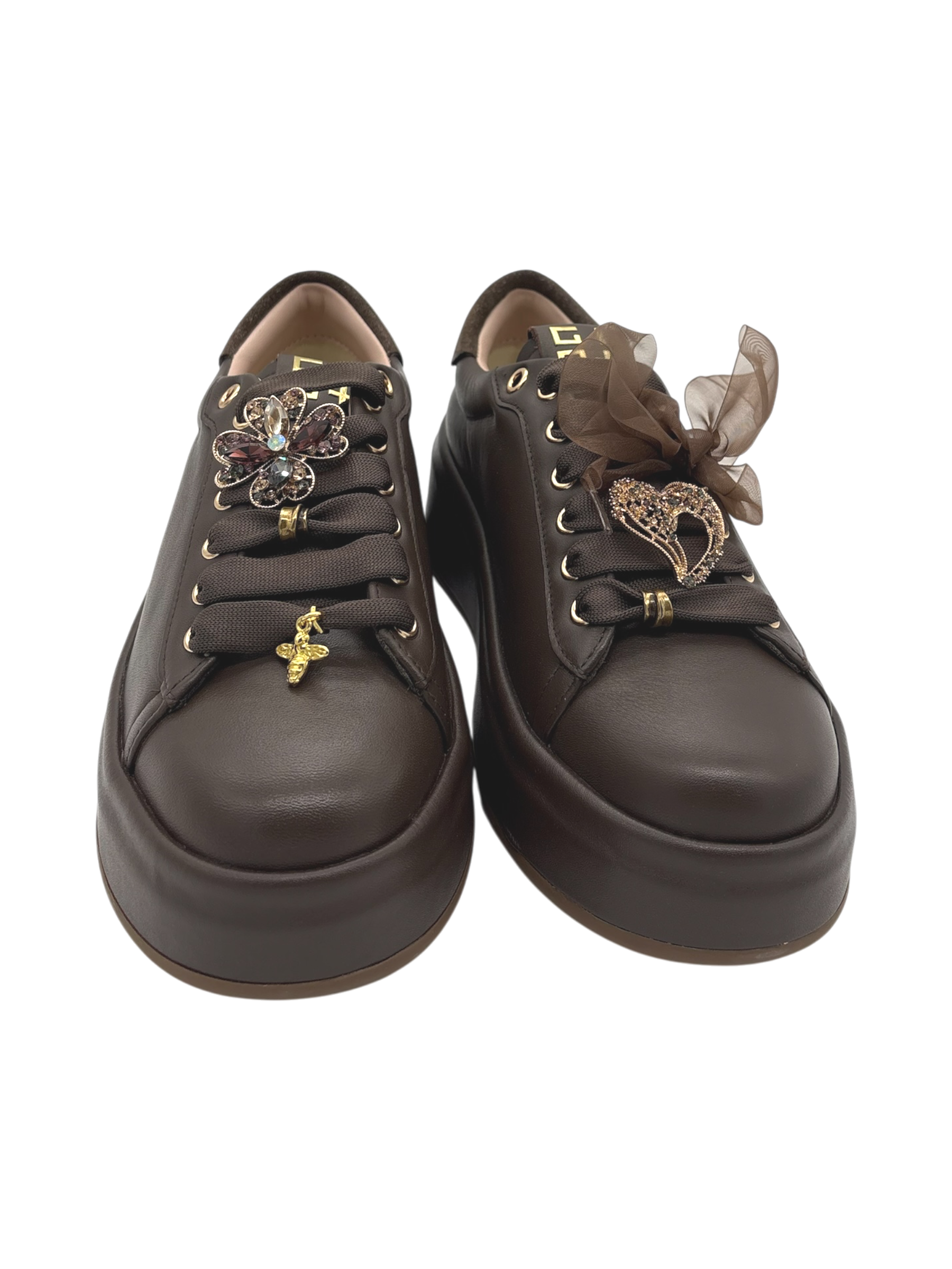 Sneakers Pelle Donna GIO+ Combi Moro - Oliva 120