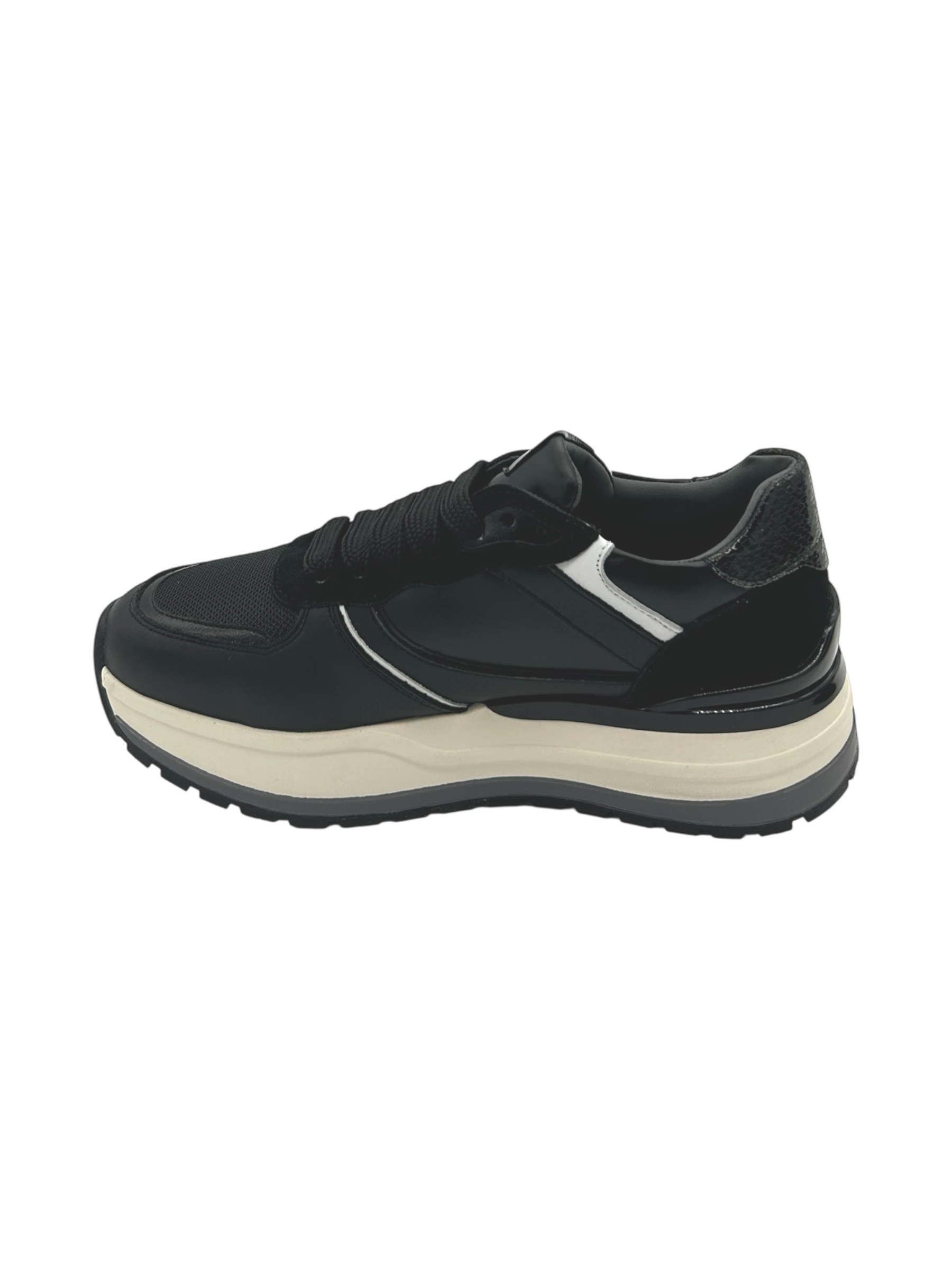 Sneakers pelle donna Janet & Janet Black - J411 -