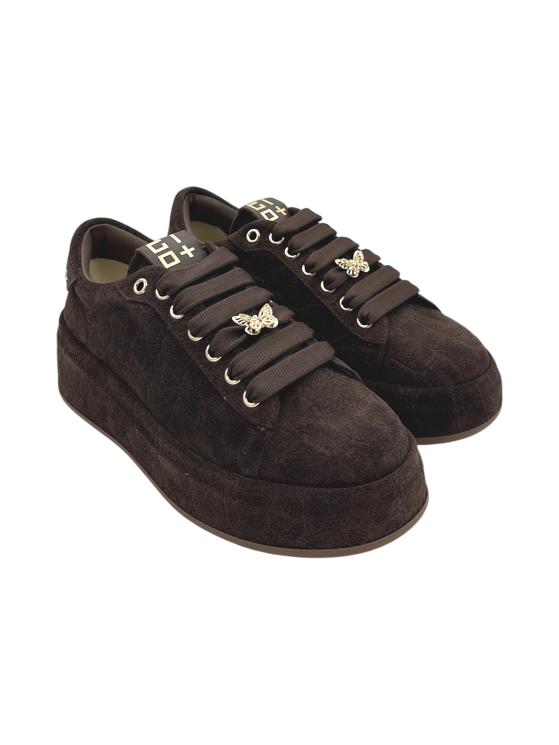 Sneakers pelle donna GIO+ Cocco Brown Oliva 122