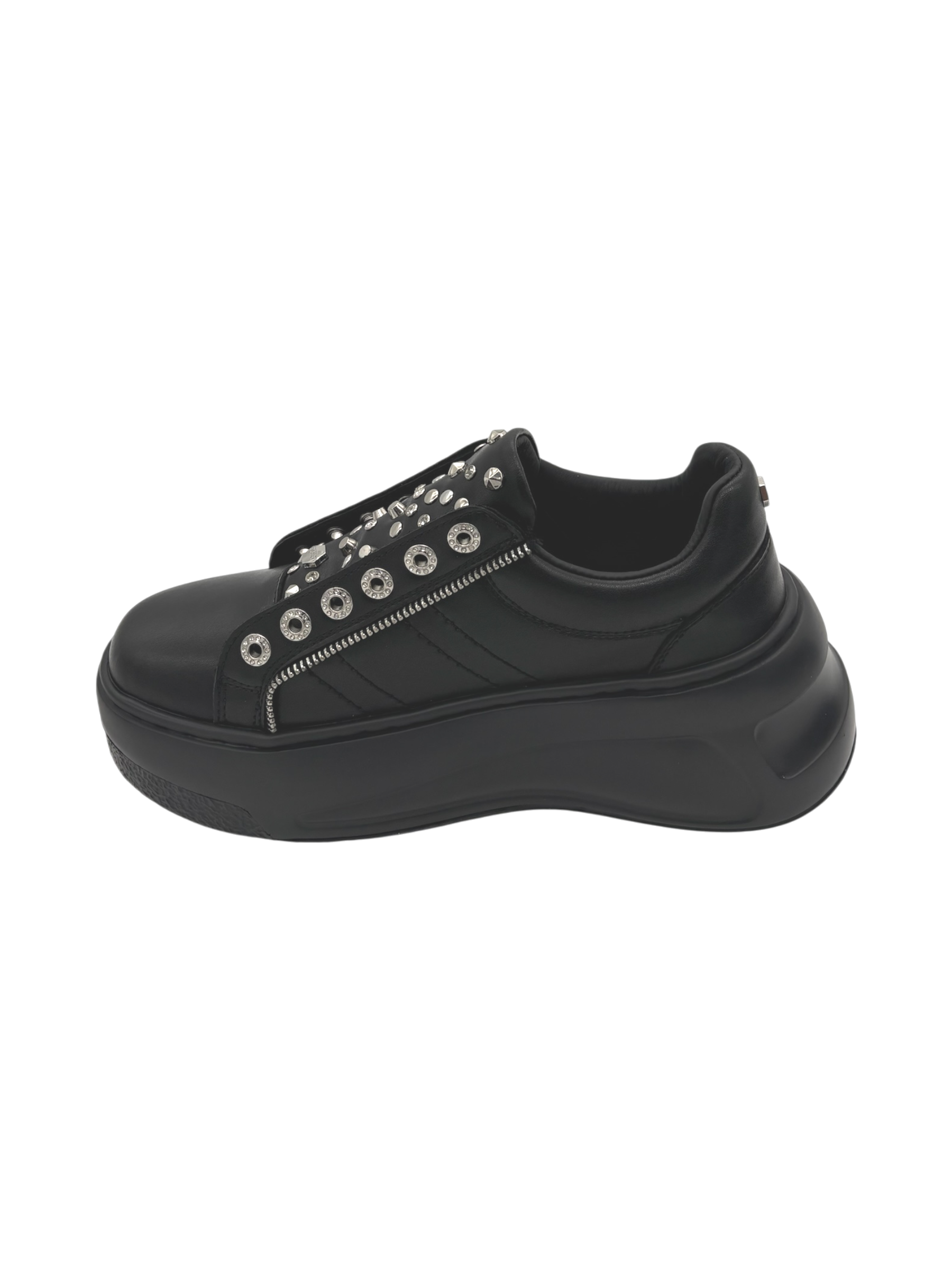 Sneakers pelle donna CULT Black - Nirvana 4843