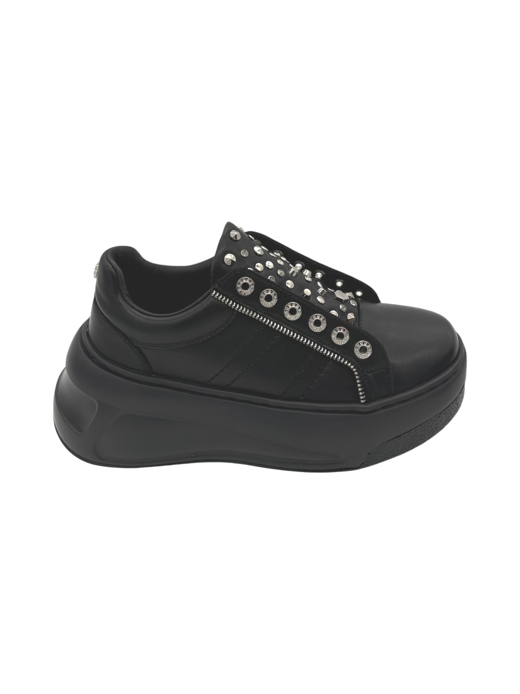 Sneakers pelle donna CULT Black - Nirvana 4843
