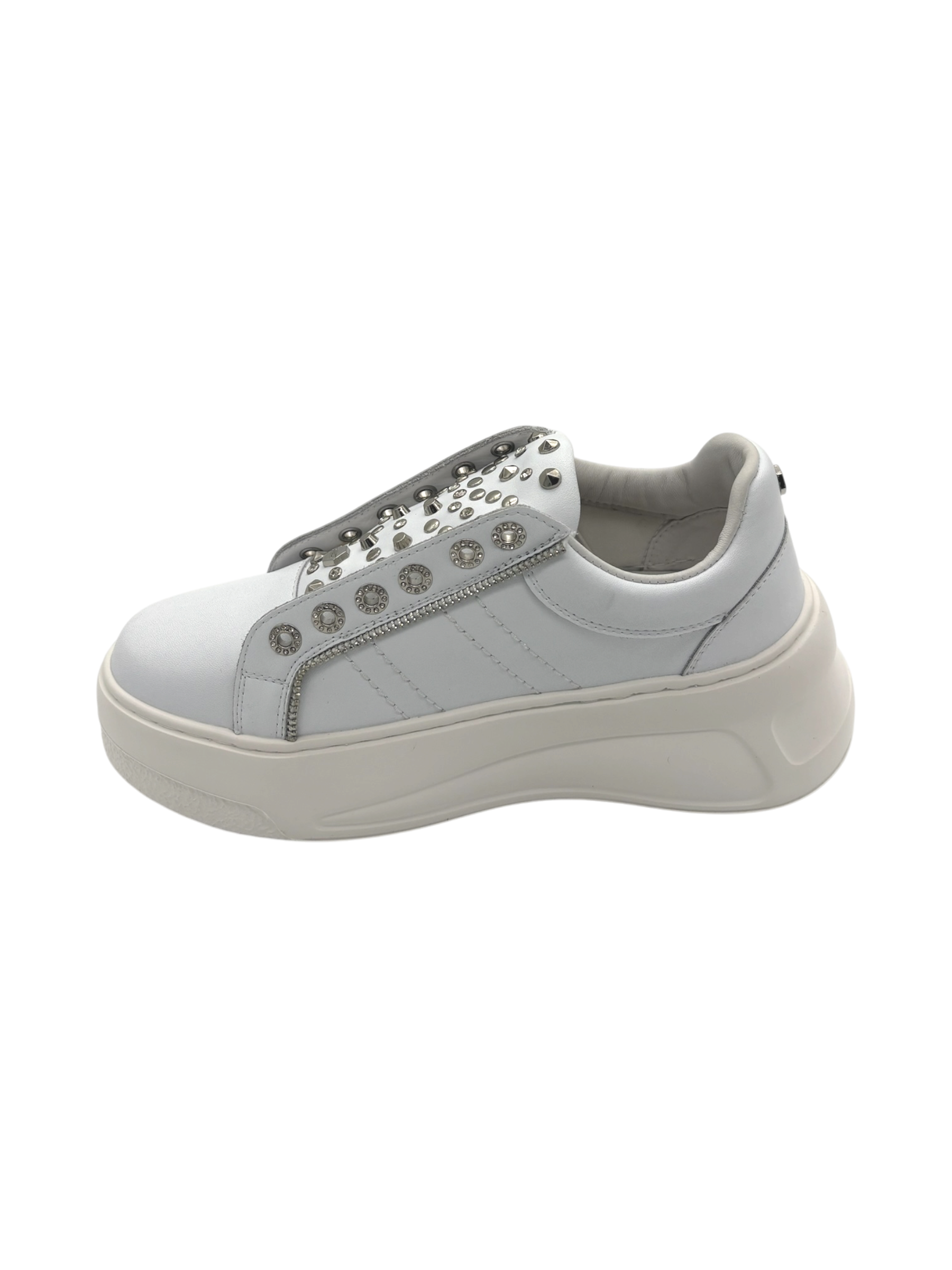 Sneakers pelle donna CULT White - Nirvana 4843