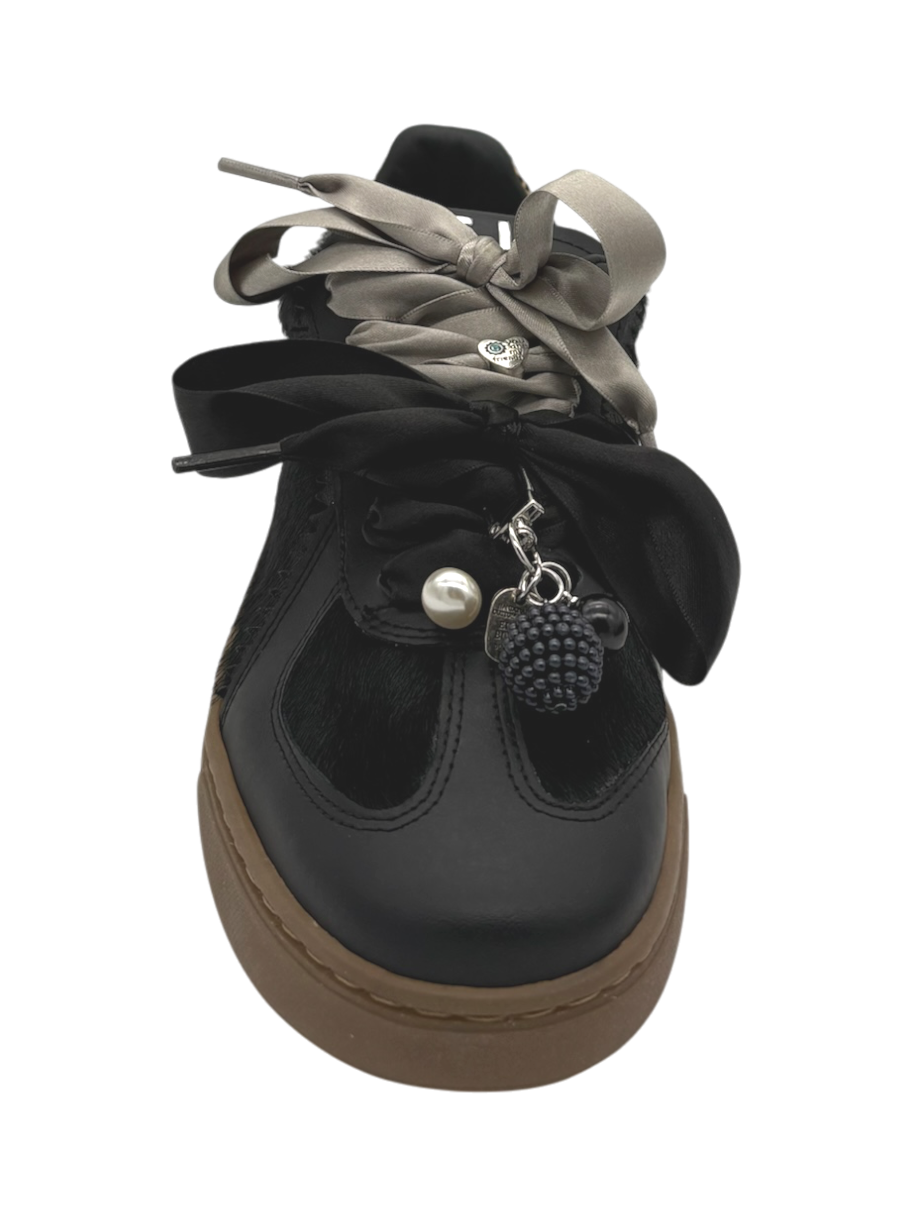 Sneakers pelle donna GIO+ Combi Black-Blue 1056