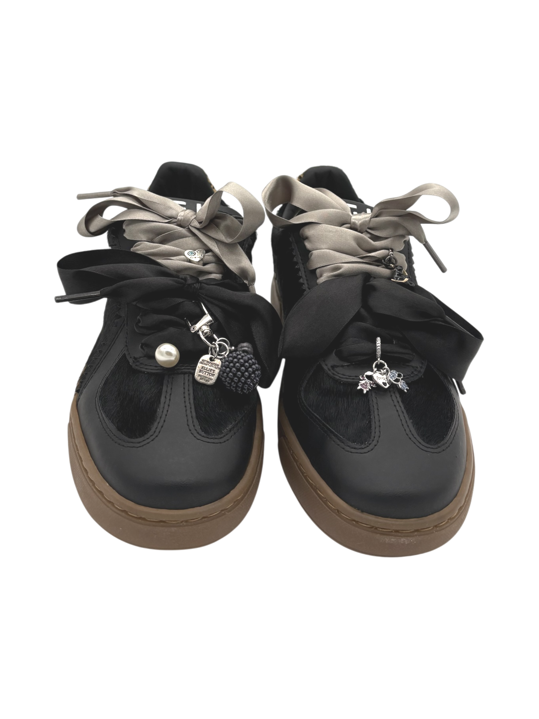 Sneakers pelle donna GIO+ Combi Black-Blue 1056