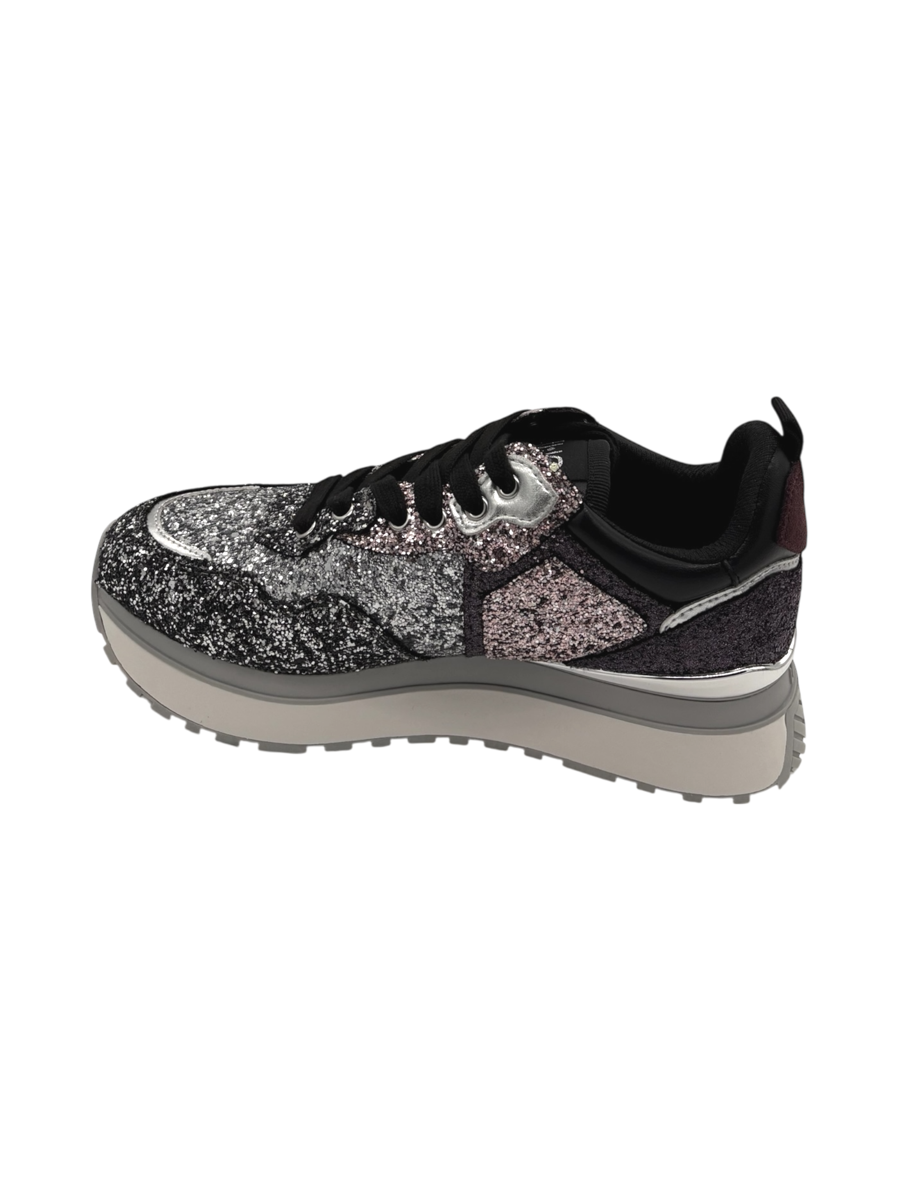 Sneakers LIUJO Glitter Silver Amarone - Maxi Wonder 01 -