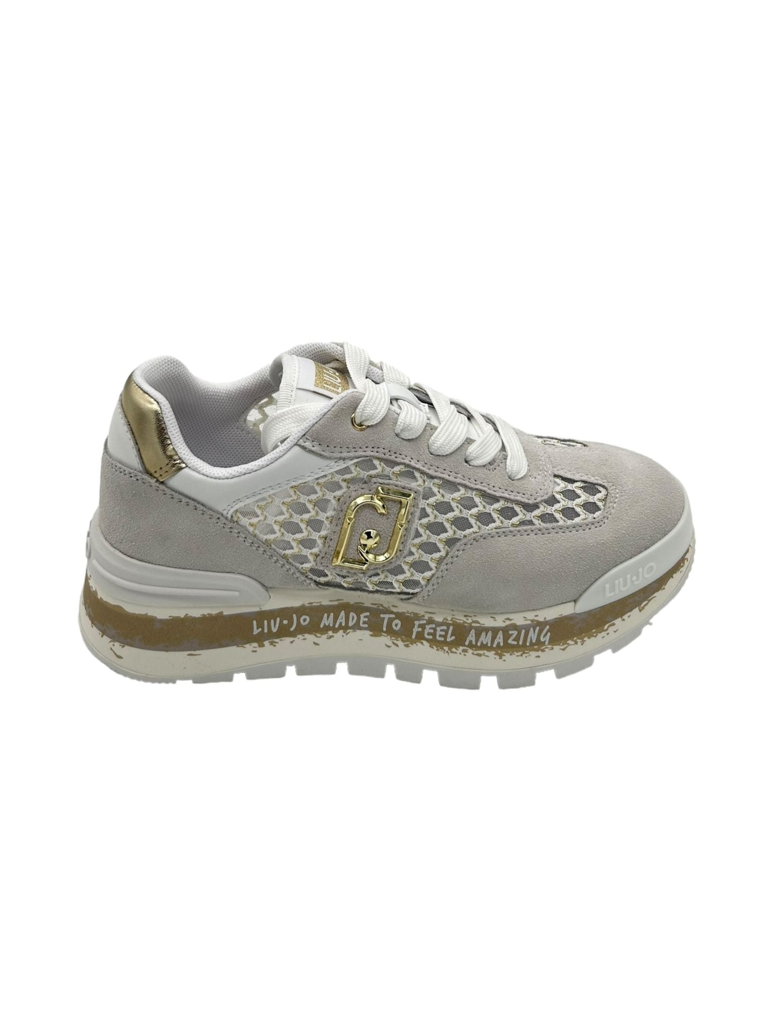 Sneakers LIUJO White Light Gold - Amazing 23 -