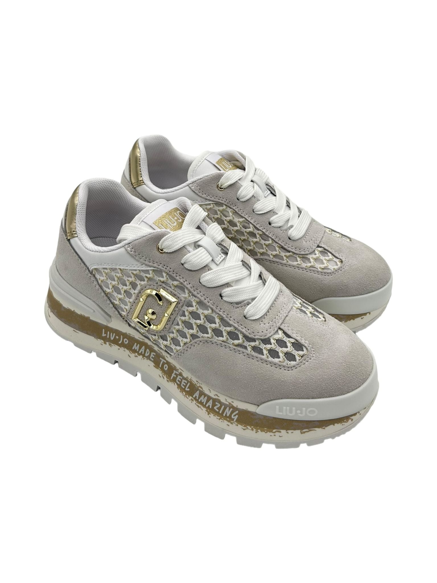 Sneakers LIUJO White Light Gold - Amazing 23 -