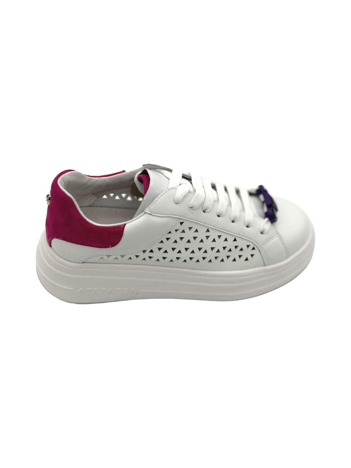 Sneakers donna Apepazza White Fuxia - Lara -