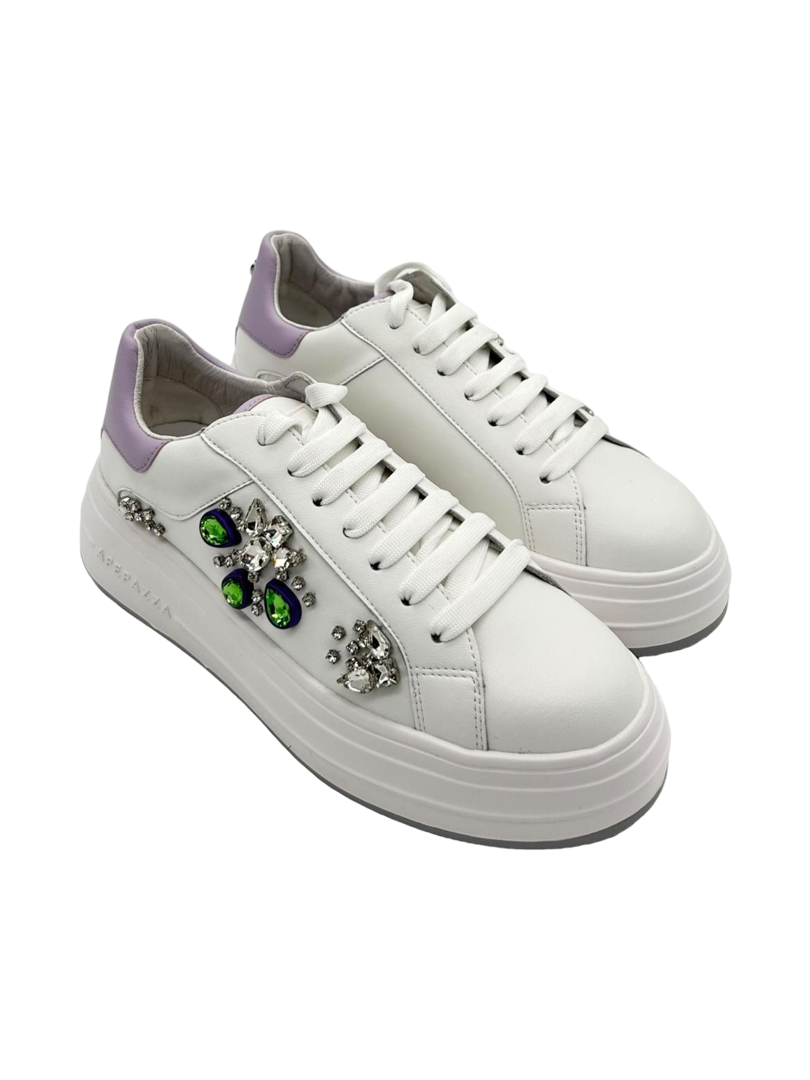 Sneakers donna Apepazza White Lilla - Leda -