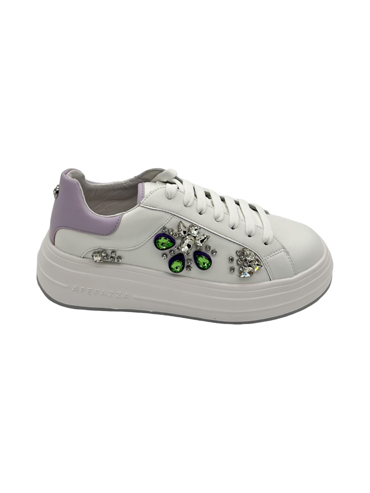 Sneakers donna Apepazza White Lilla - Leda -