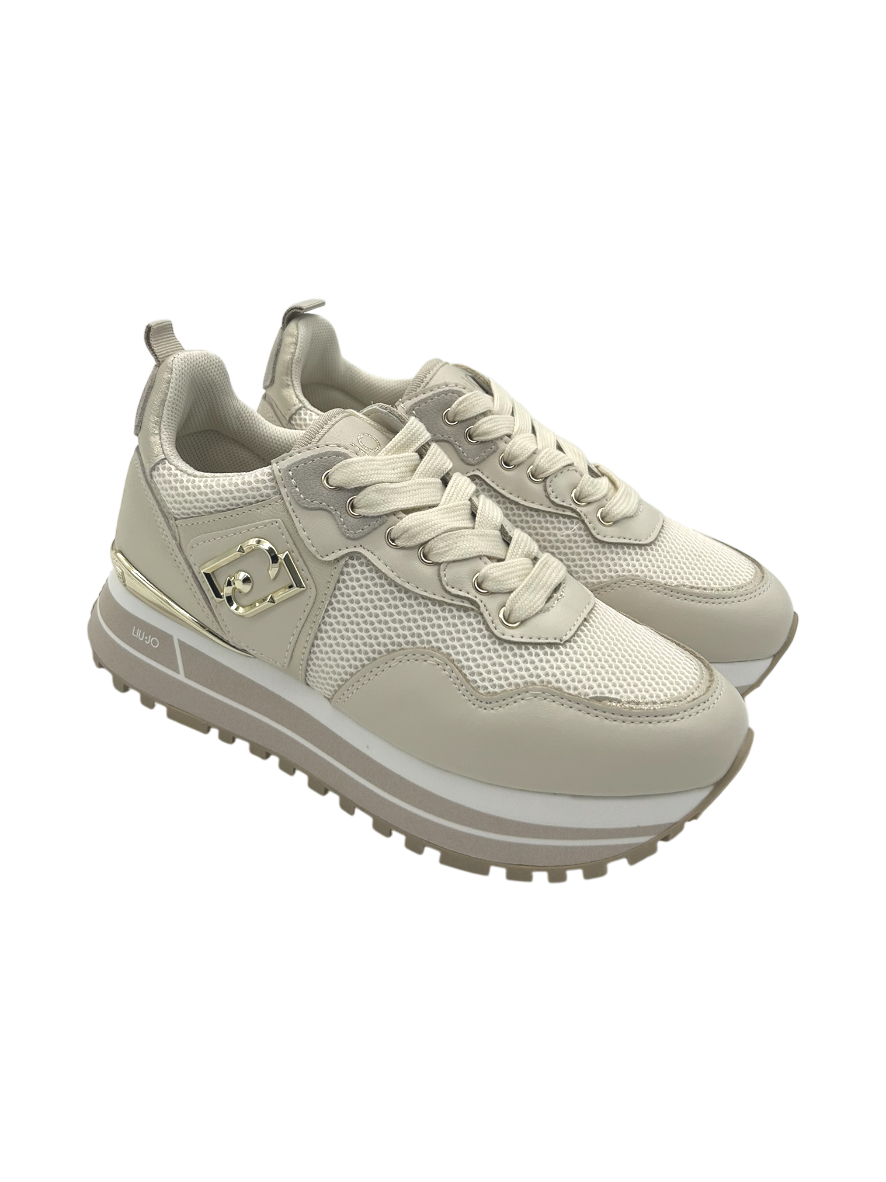 Sneakers pelle LIUJO Ivory - Maxi Wonder 01 -