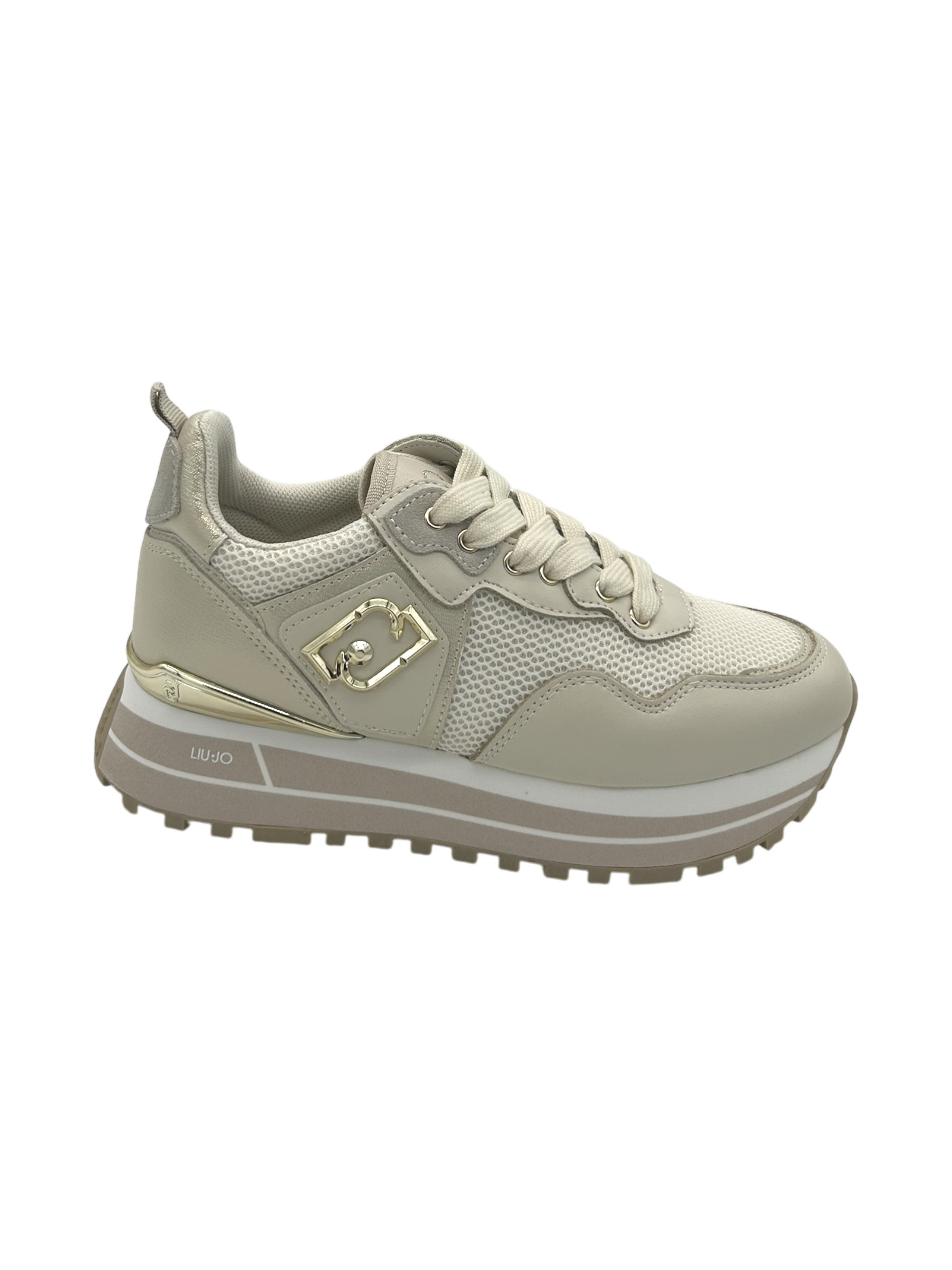 Sneakers pelle LIUJO Ivory - Maxi Wonder 01 -