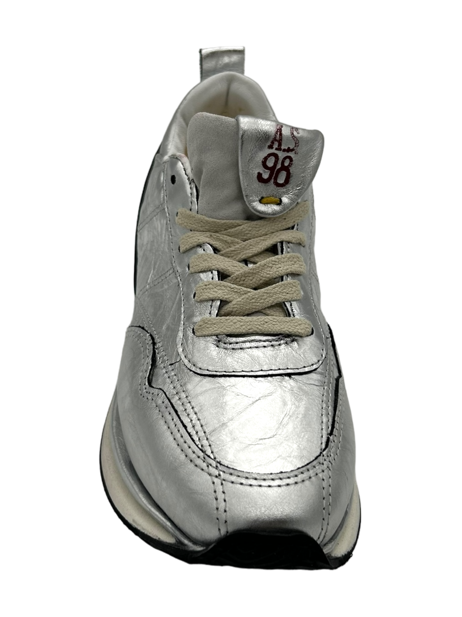Sneakers pelle donna AS98 Argento - B86101 -