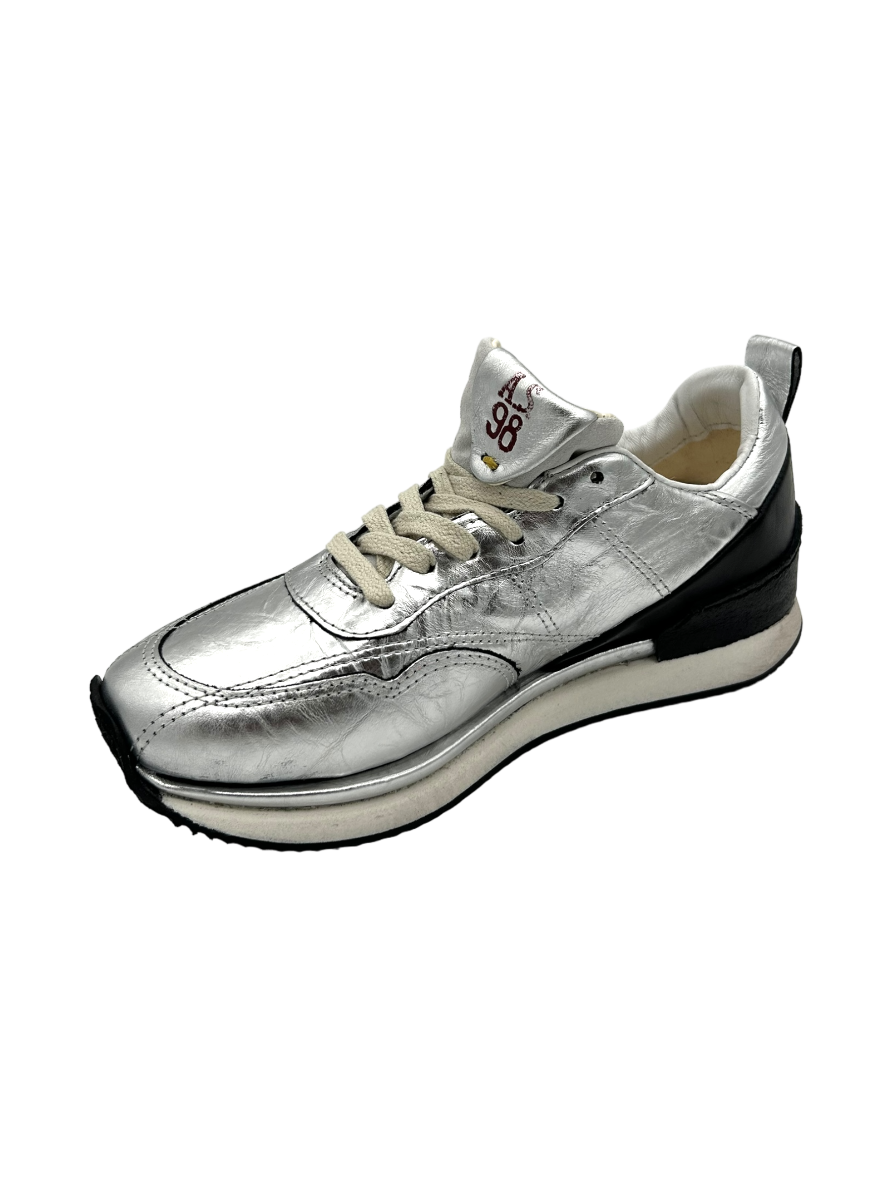 Sneakers pelle donna AS98 Argento - B86101 -