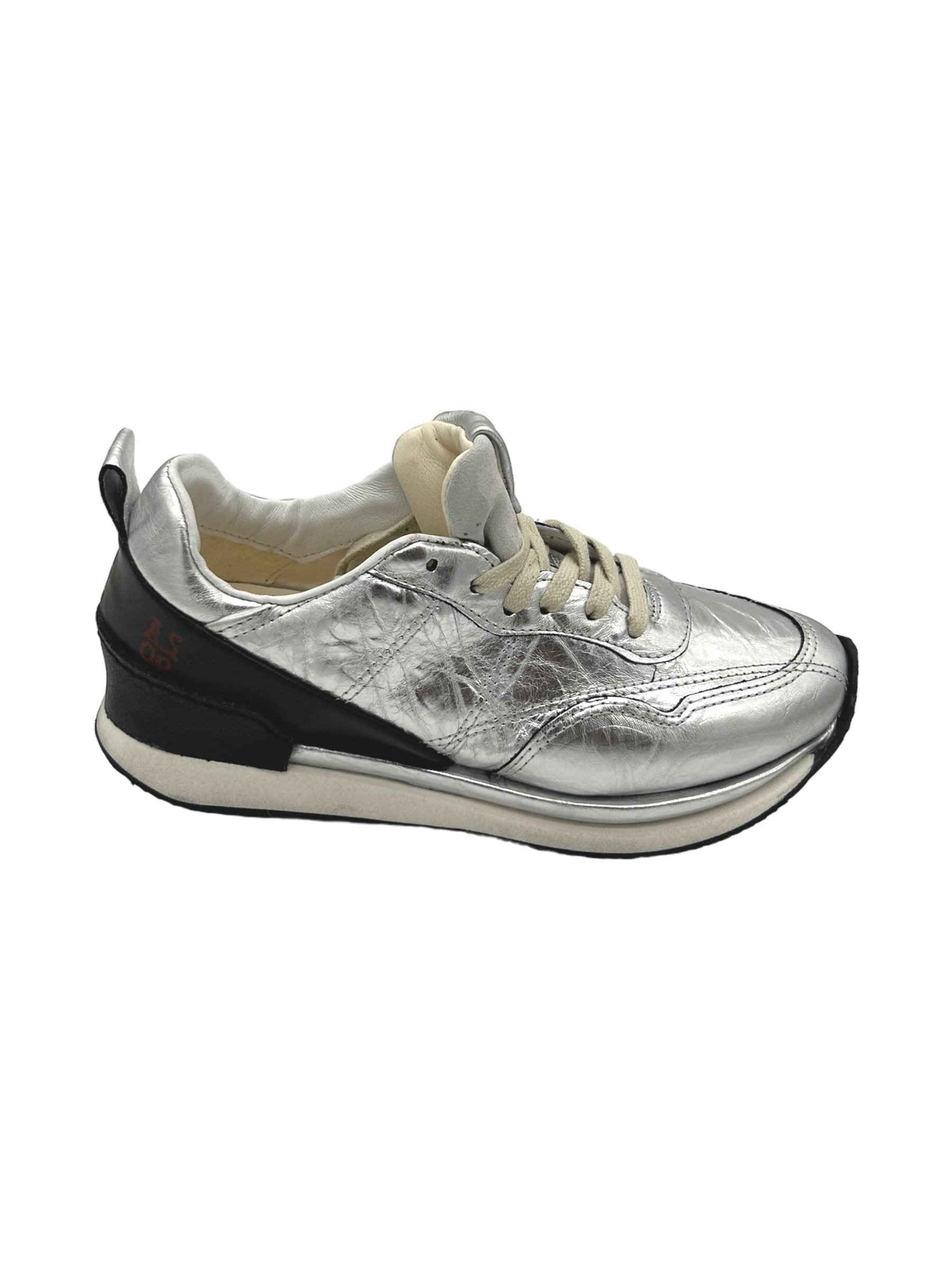 Sneakers pelle donna AS98 Argento - B86101 -