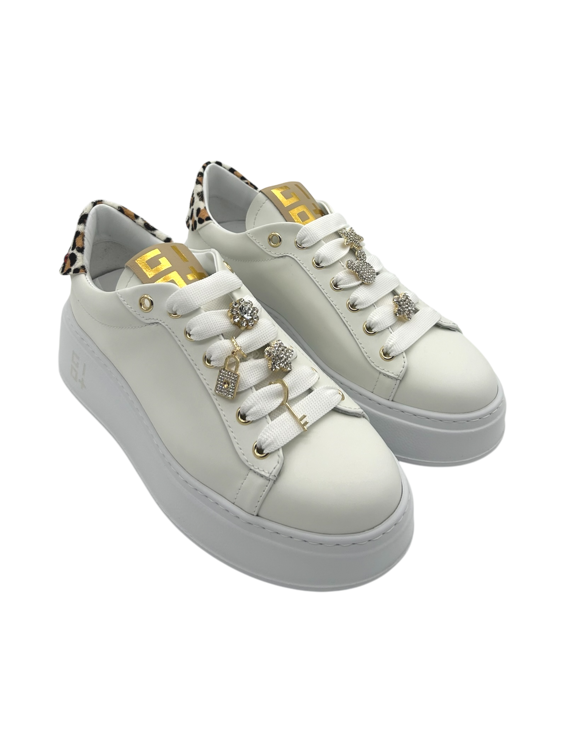 Sneakers pelle donna GIO+ Casual Chic Animalier - PIA354 A -