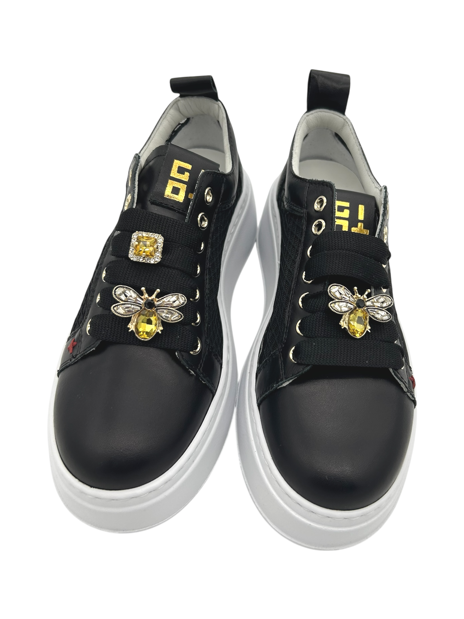 Sneakers pelle donna GIO+ Combi Black - PIA342 B -