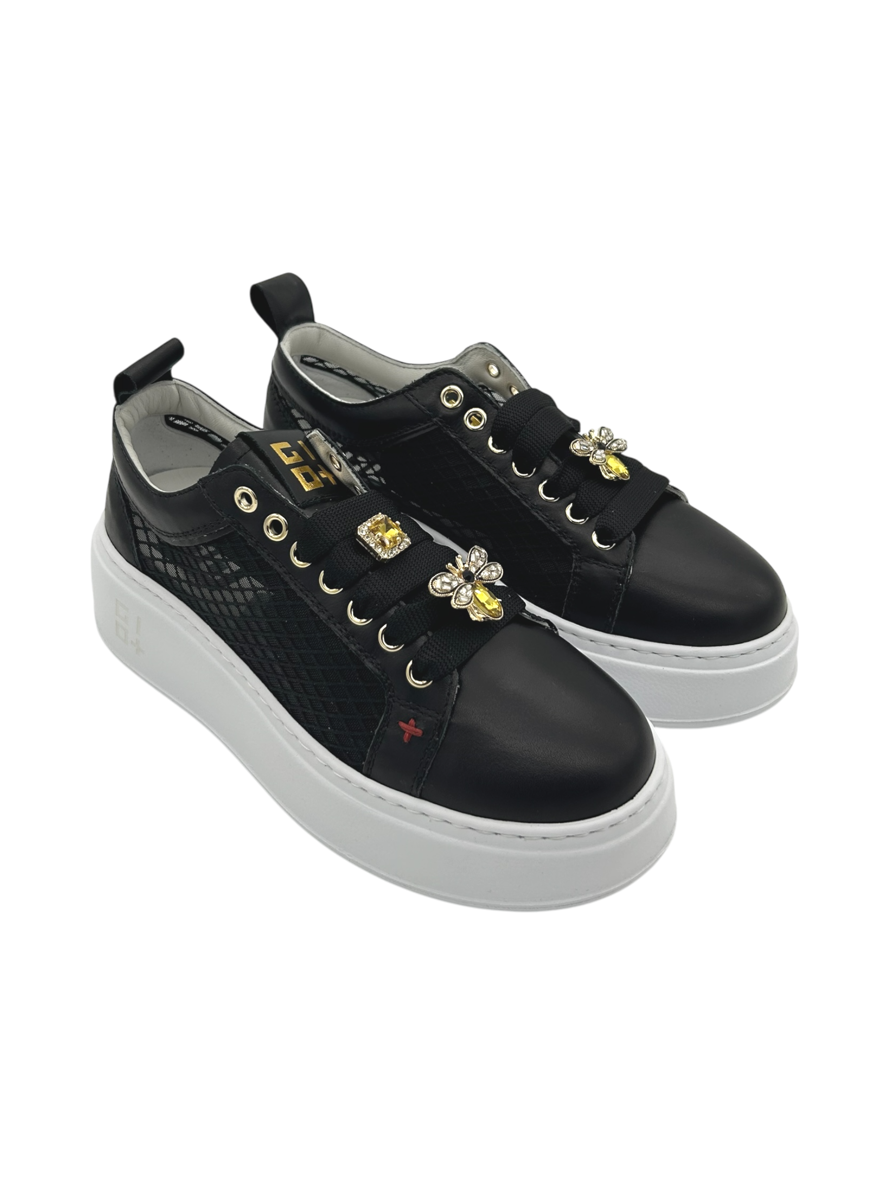 Sneakers pelle donna GIO+ Combi Black - PIA342 B -