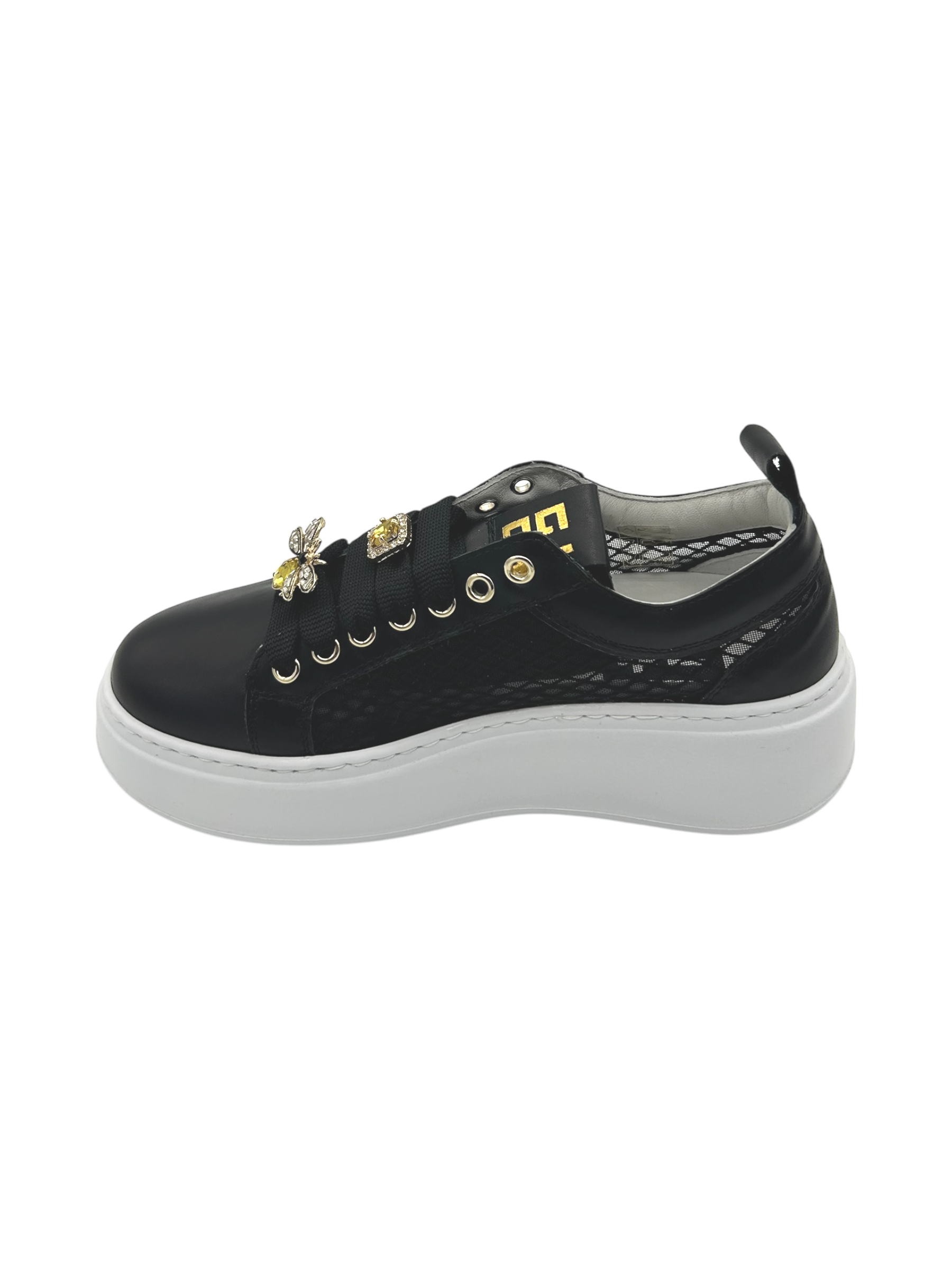 Sneakers pelle donna GIO+ Combi Black - PIA342 B -