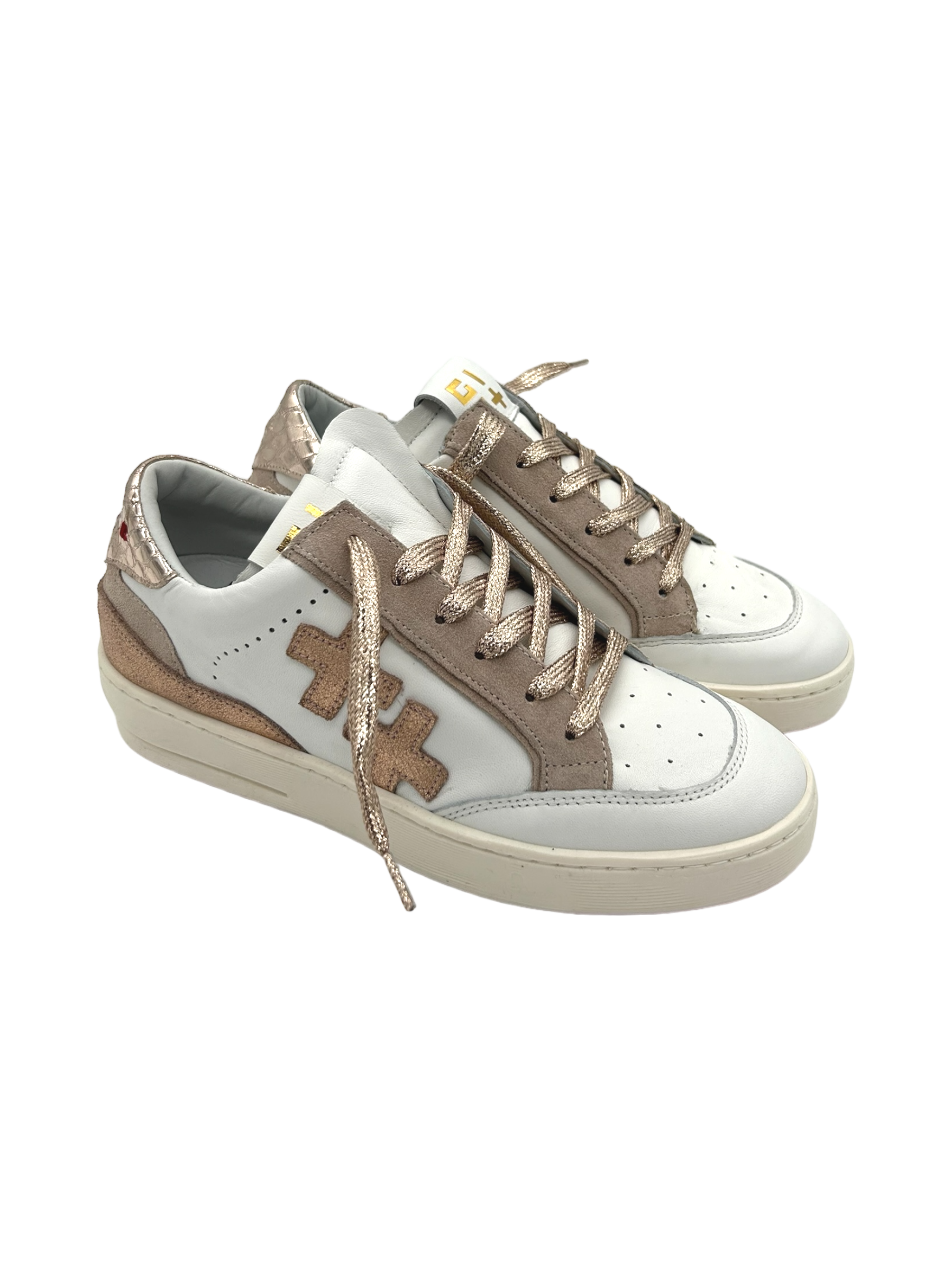 Sneakers pelle donna GIO+ Combi White Rose - VITTO 28 -