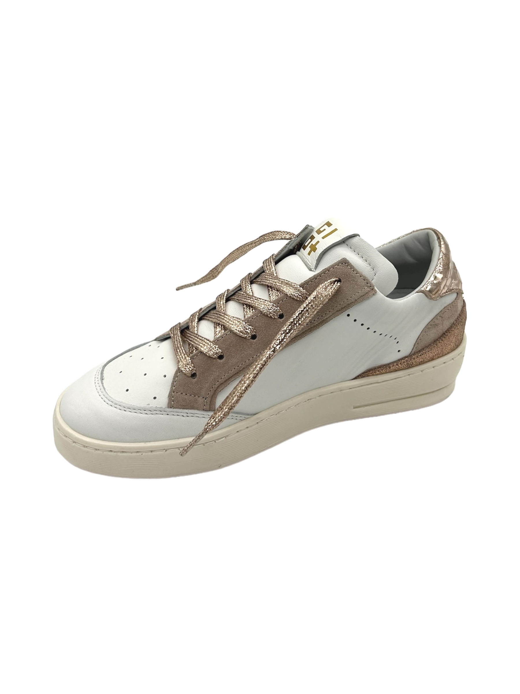 Sneakers pelle donna GIO+ Combi White Rose - VITTO 28 -
