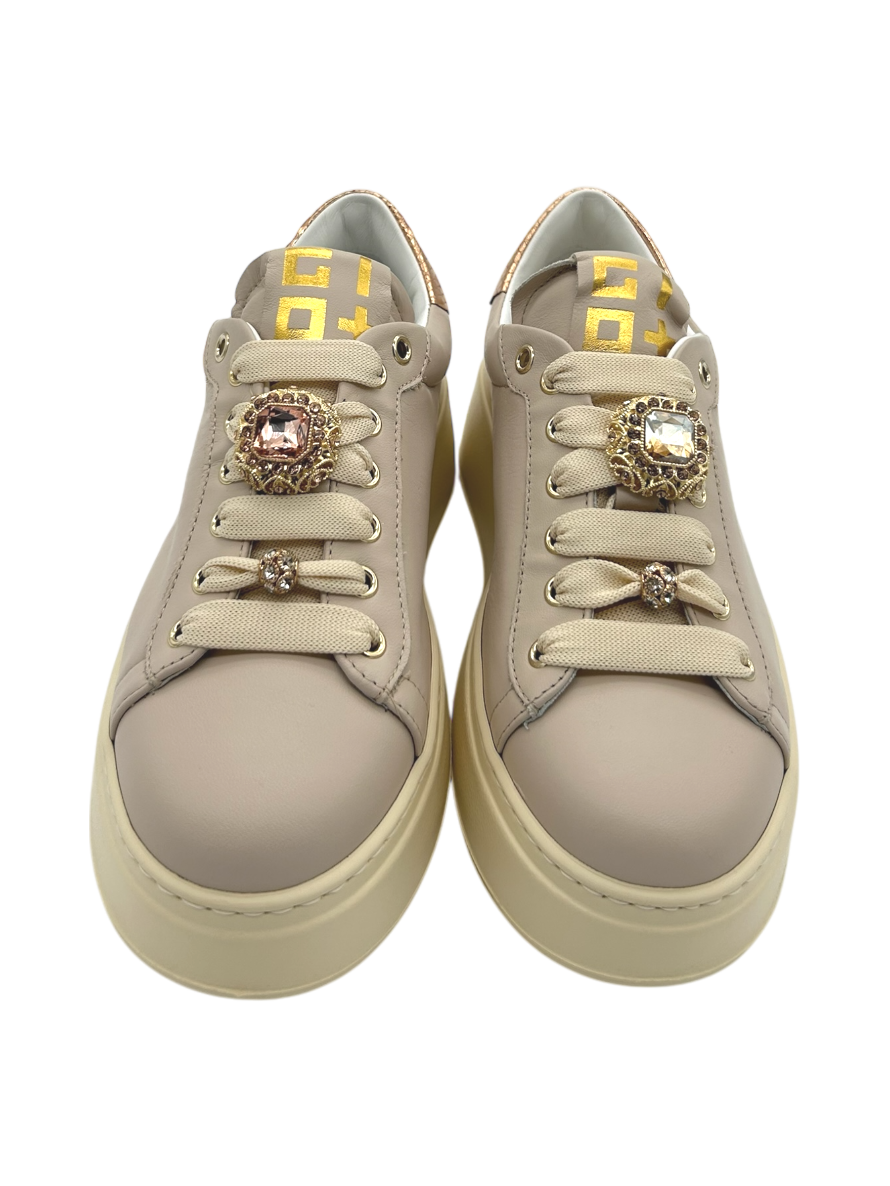 Sneakers pelle donna GIO+ Combi Corda Bottoni - PIA344 A -