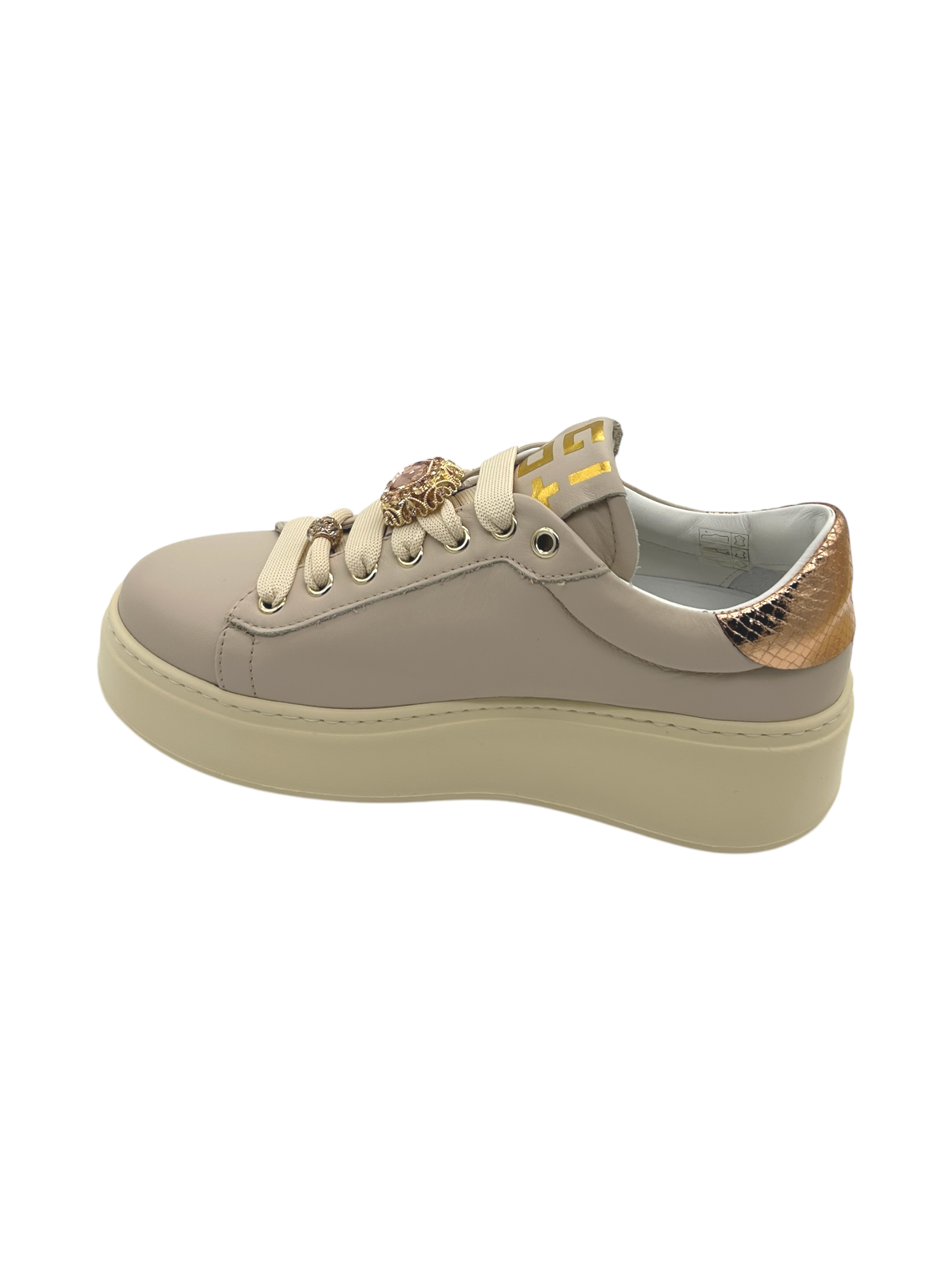 Sneakers pelle donna GIO+ Combi Corda Bottoni - PIA344 A -