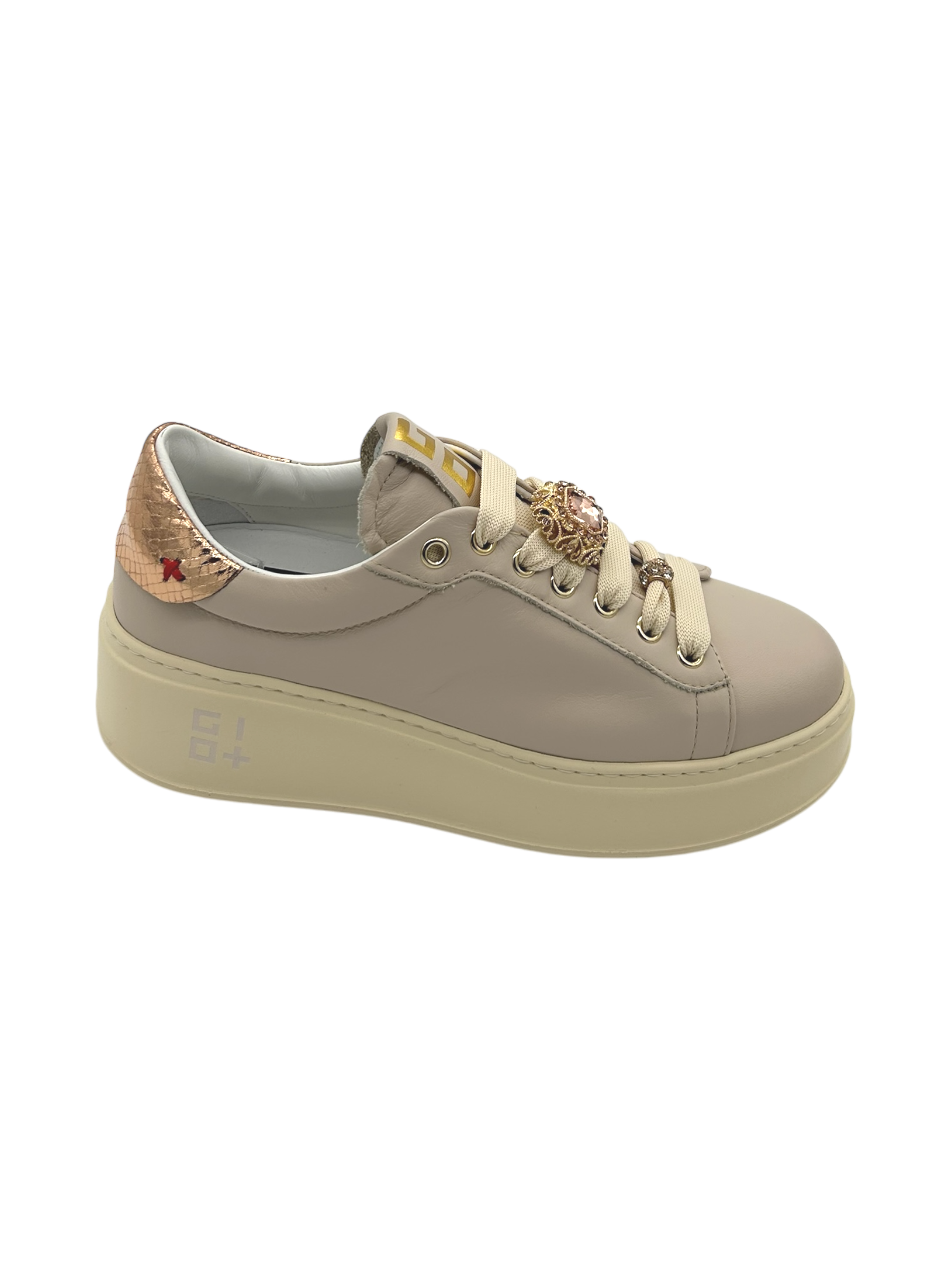 Sneakers pelle donna GIO+ Combi Corda Bottoni - PIA344 A -