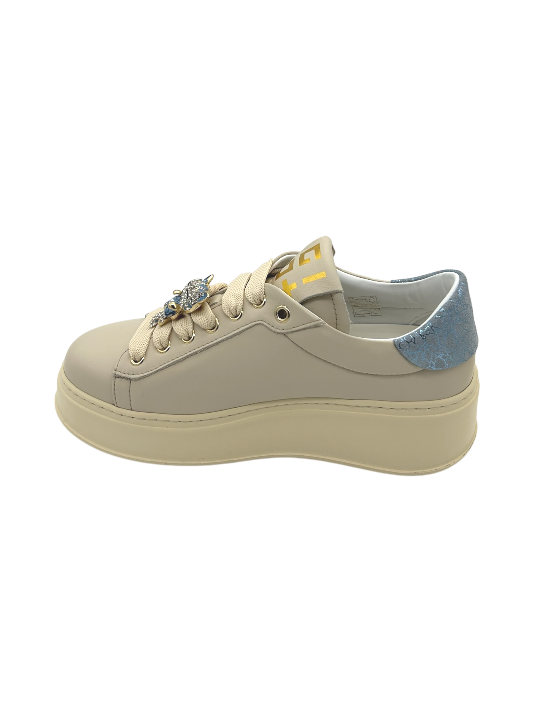 Sneakers pelle donna GIO+ Combi Gatto Milk - PIA312 A -