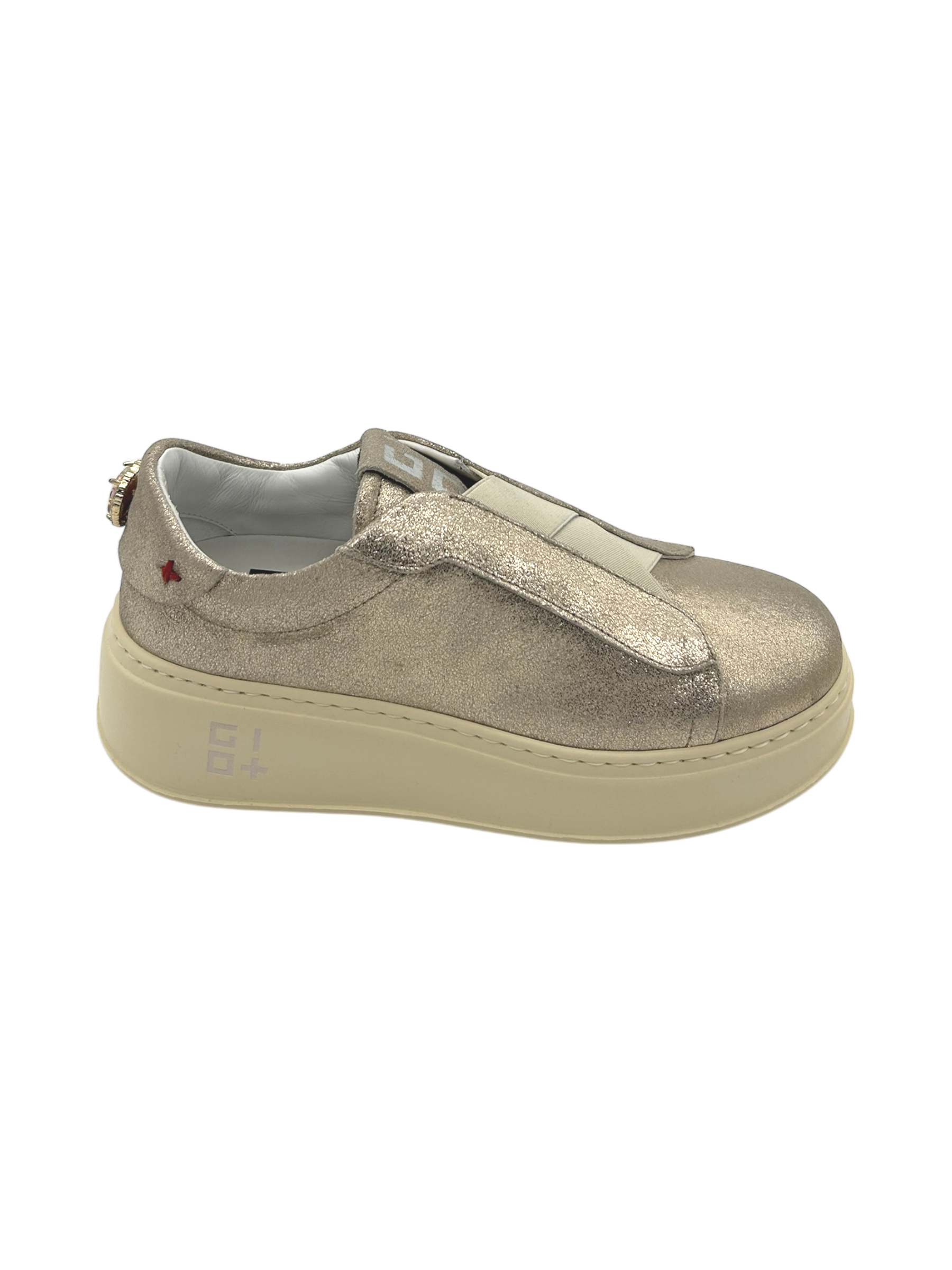 Sneakers pelle donna GIO+ Combi Gold - Nila 05 -