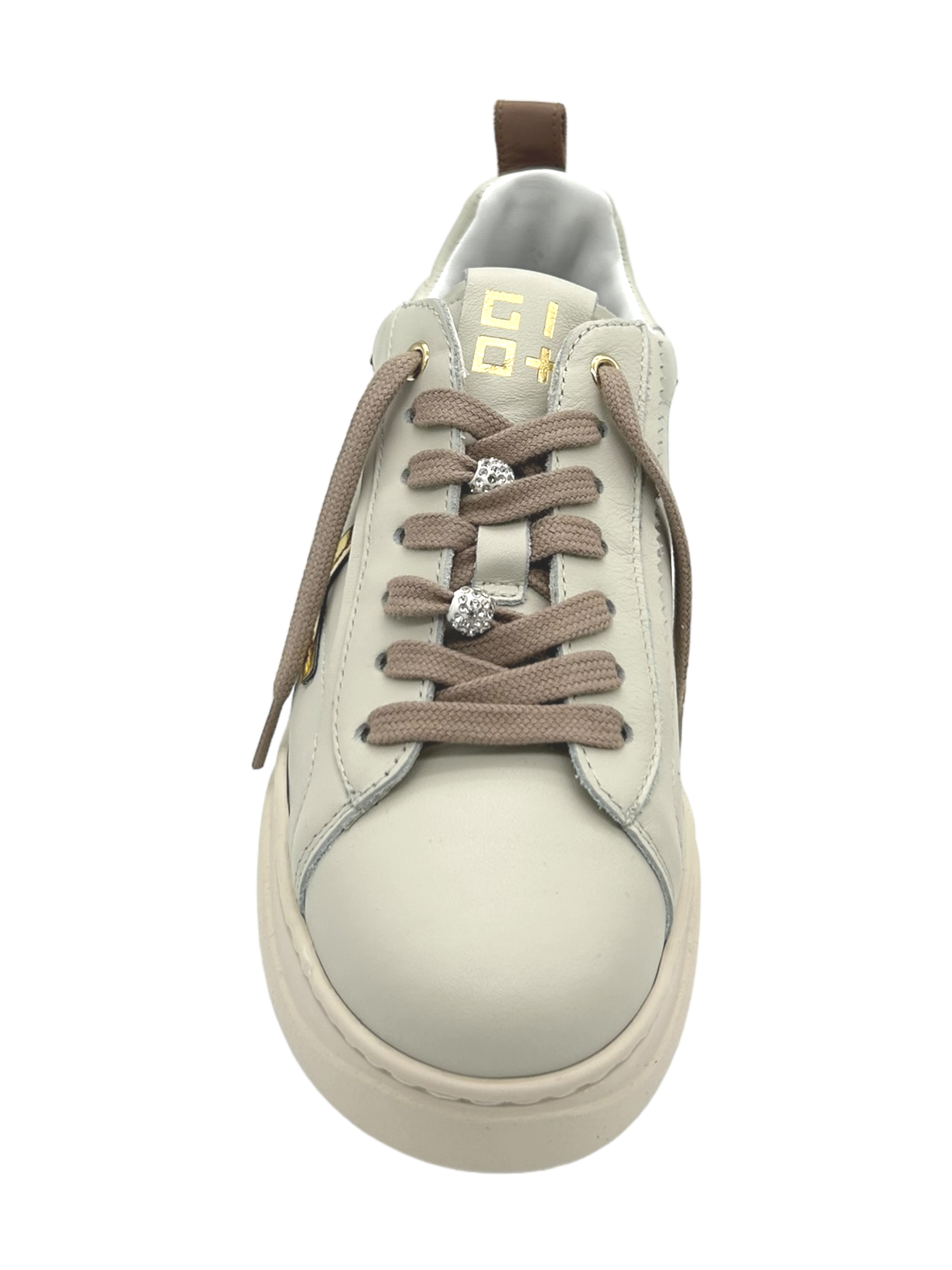 Sneakers pelle donna GIO+ Combi Latte - Giada 66U -