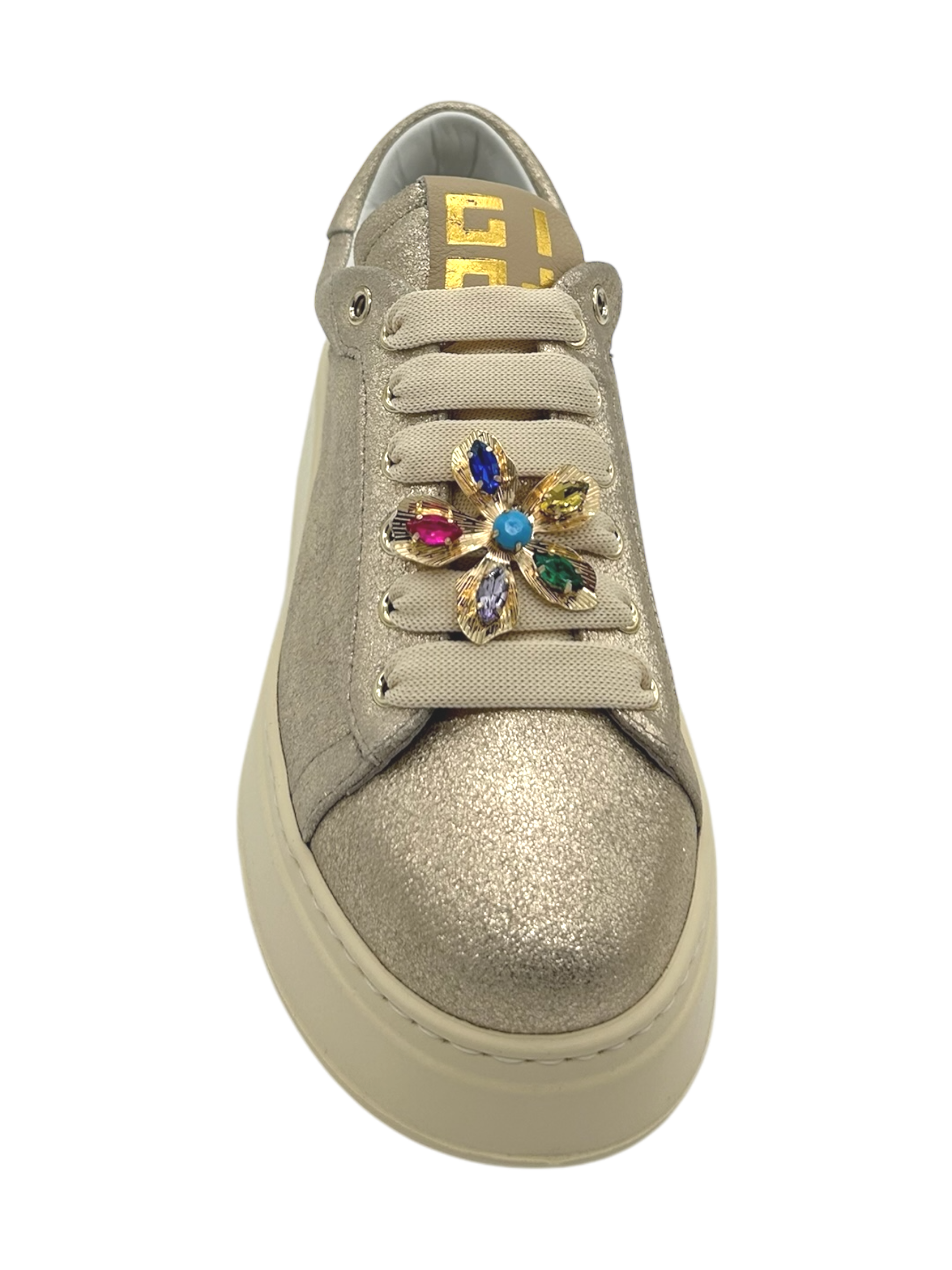 Sneakers pelle donna GIO+ Combi Polvere Gold - PIA315 B -