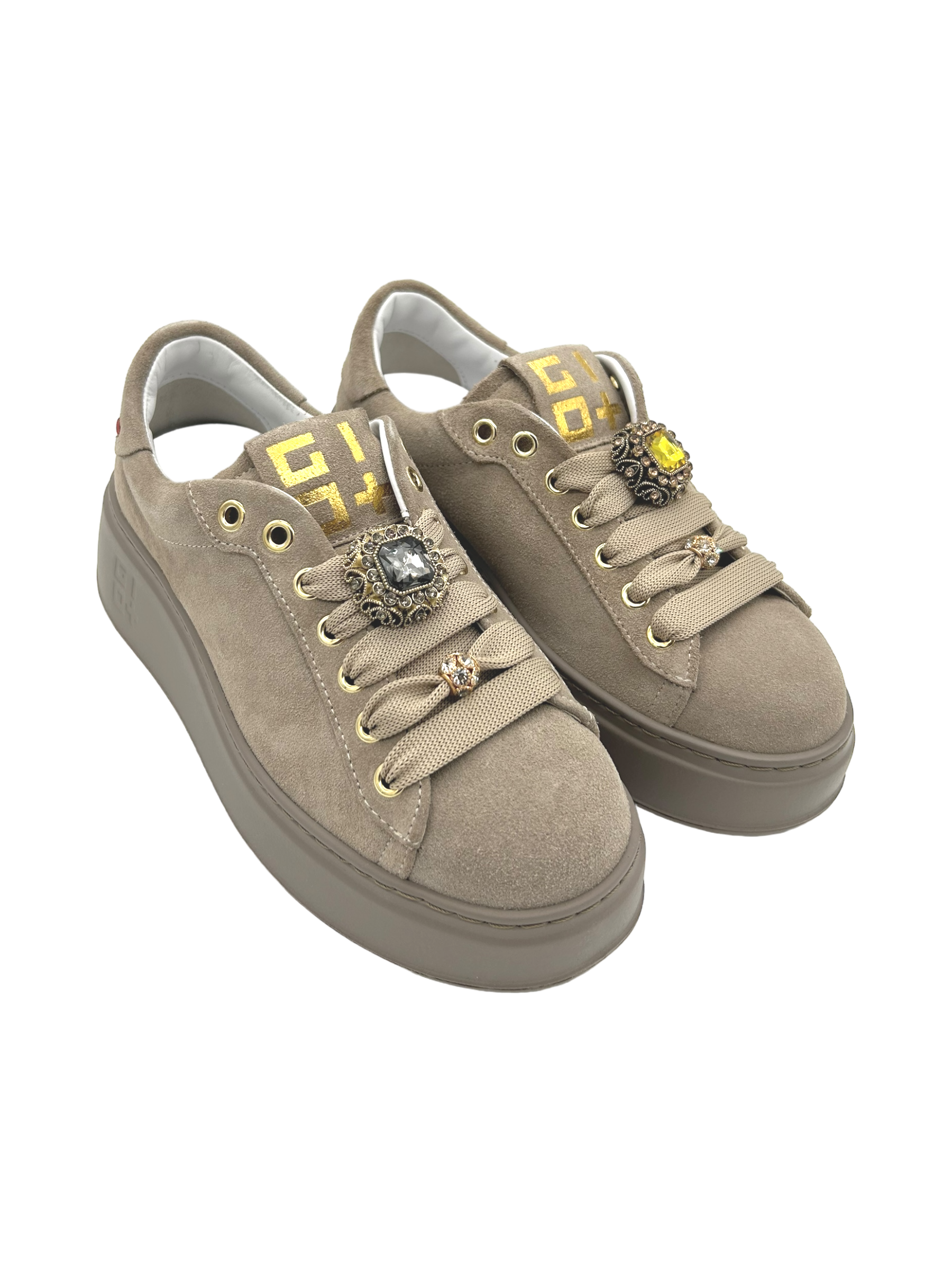 Sneakers pelle donna GIO+ Combi Tortora - PIA 250C -