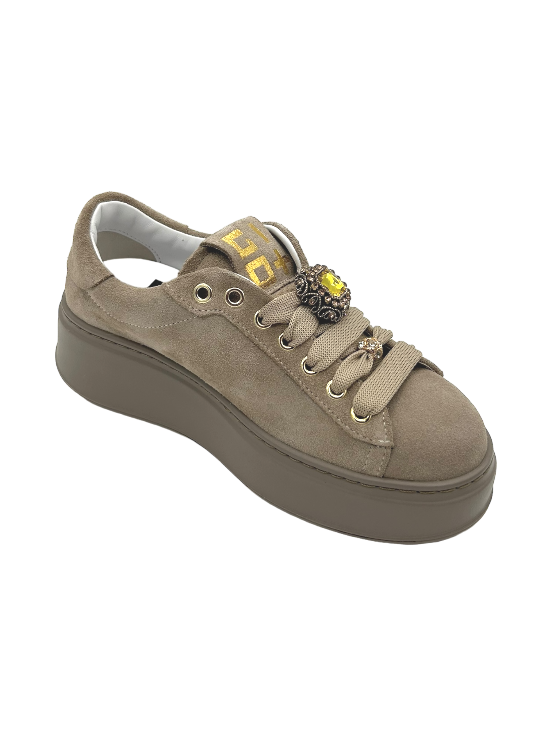 Sneakers pelle donna GIO+ Combi Tortora - PIA 250C -